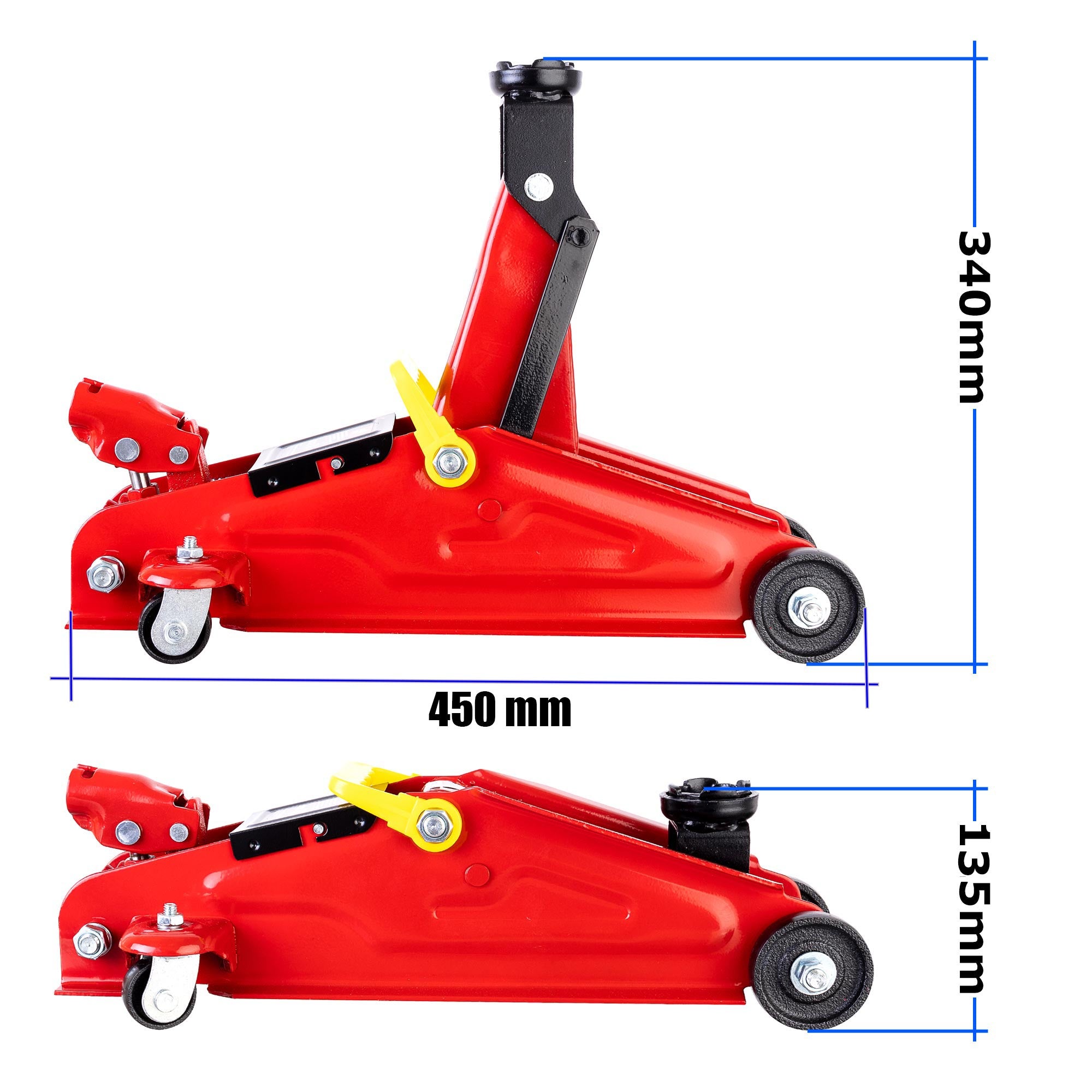 Frog Car Lift 135-340mm + zvedáky + klíny + BIG RED kufr
