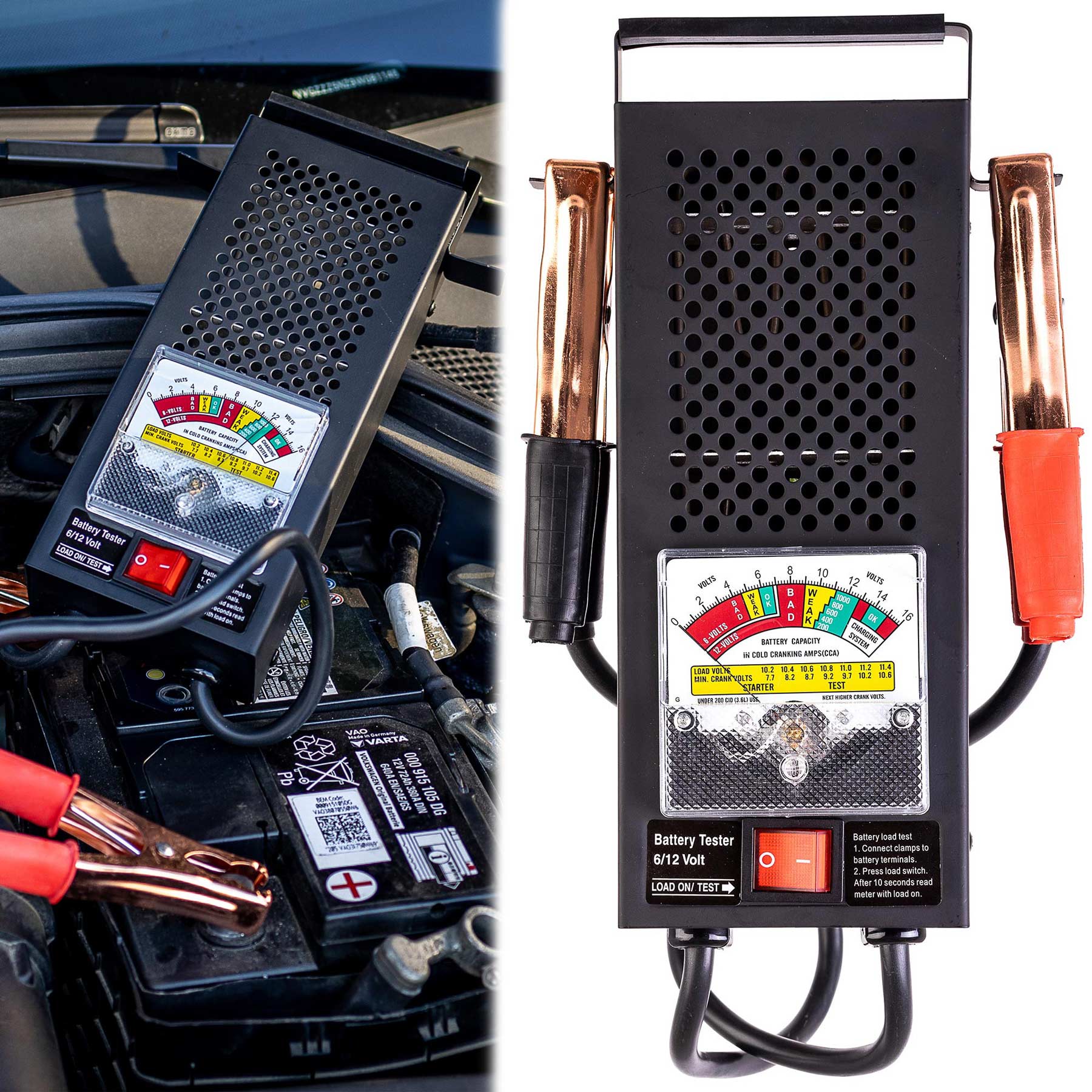 Analogový zkoušeč měřiče baterie 6 12V
