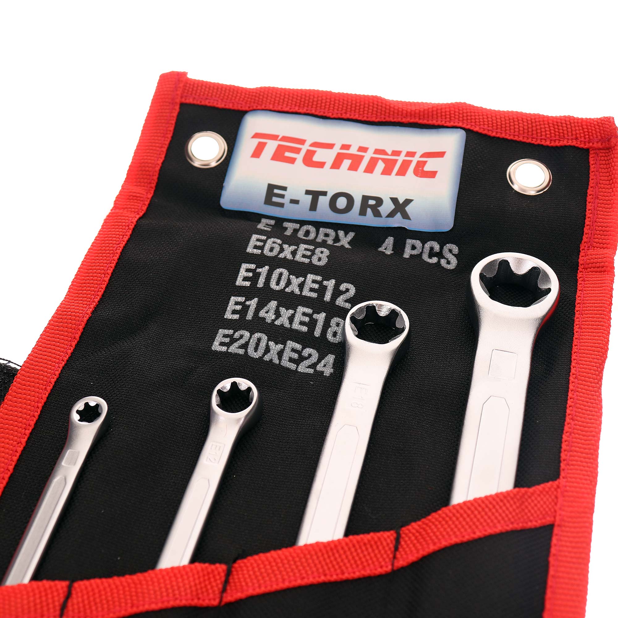 Očkové klíče, TORX E6-E24 Technic CrV 4 klíče