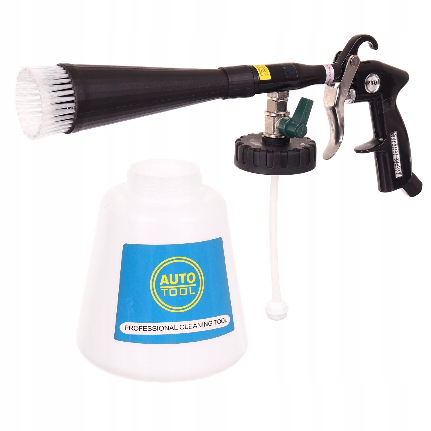 Pistole na mytí čalounění sedadel automobilu Kovová tryska s efektem TORNADO