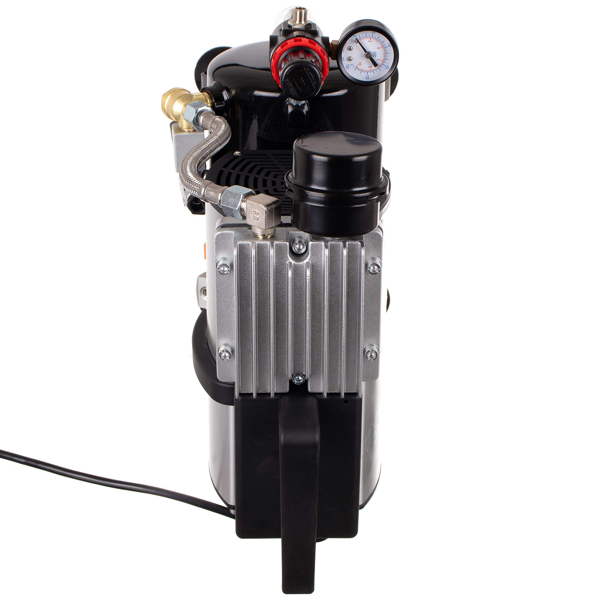 Výkonný Airbrush kompresor, 4L válec 350W Max 4 BAR 44 l/min Redukční filtr