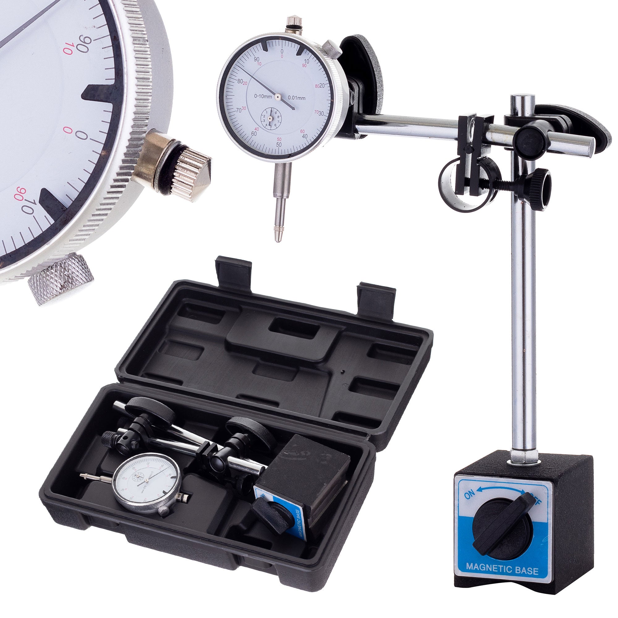 Číselníkový úchylkoměr 0,01 mm Magnetický stojánek