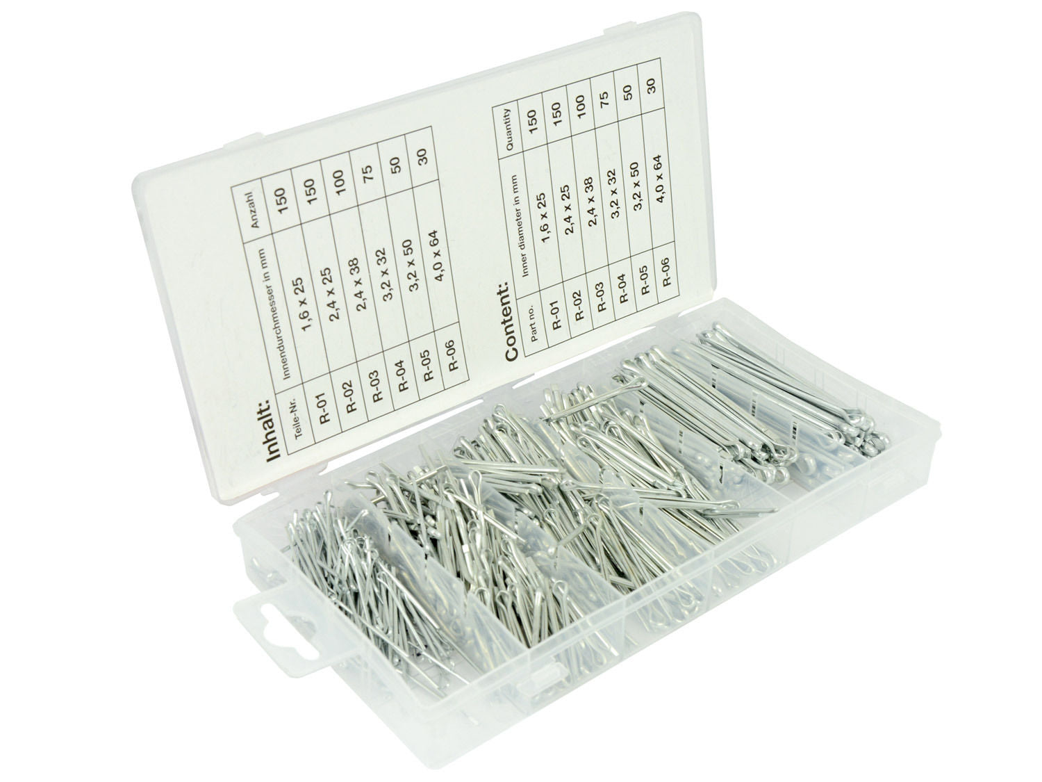 Přímé skládací zavírací špendlíky Sada 555 ks.