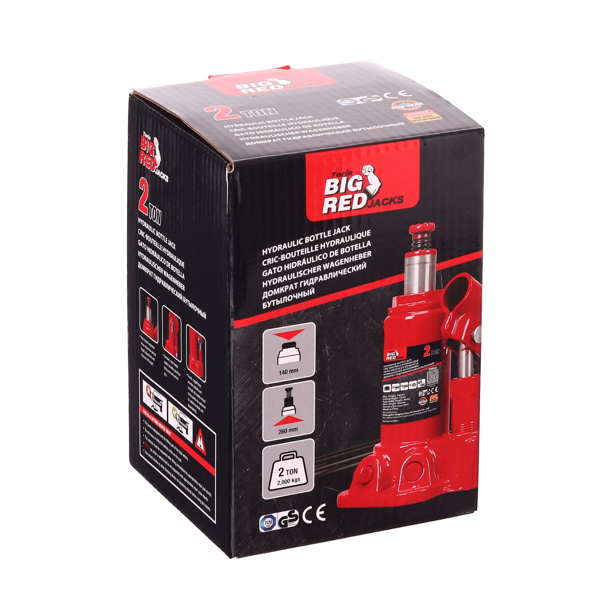 Hydraulický zvedák lahví 2t Páka