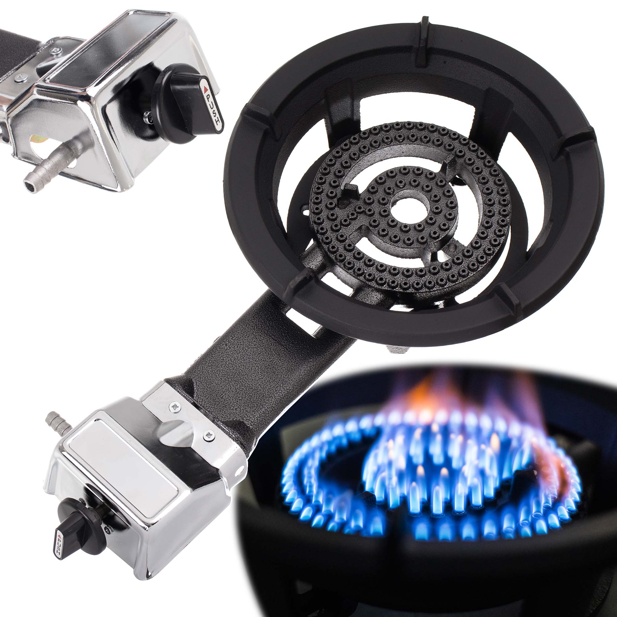 Litinový sporák s plynovým hořákem PIEZO FIRE Tourist 8,5 kW