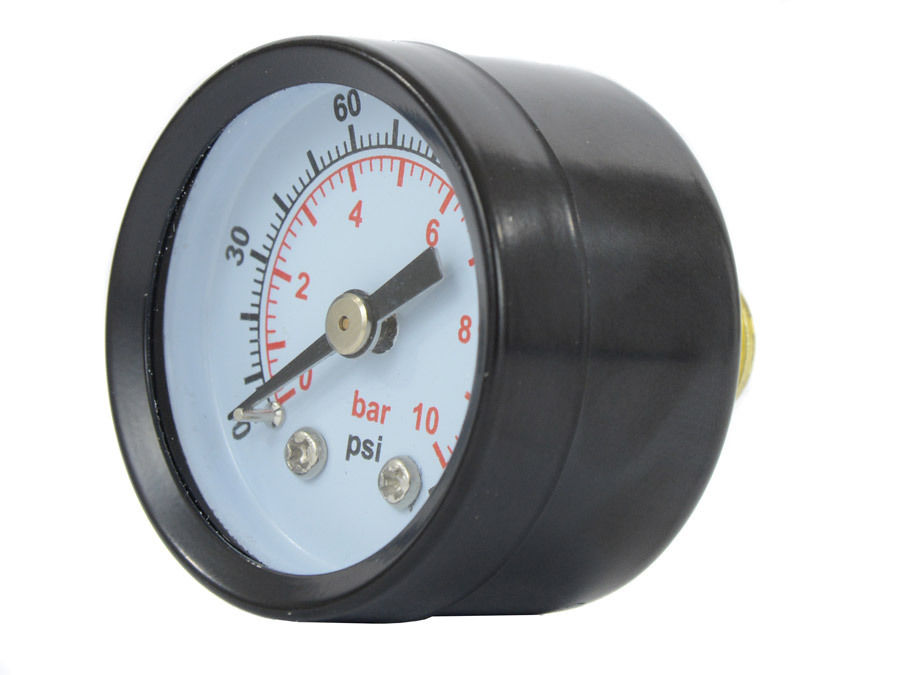 Malý tlakoměr 1/8 Kovová zadní montáž 10 barů