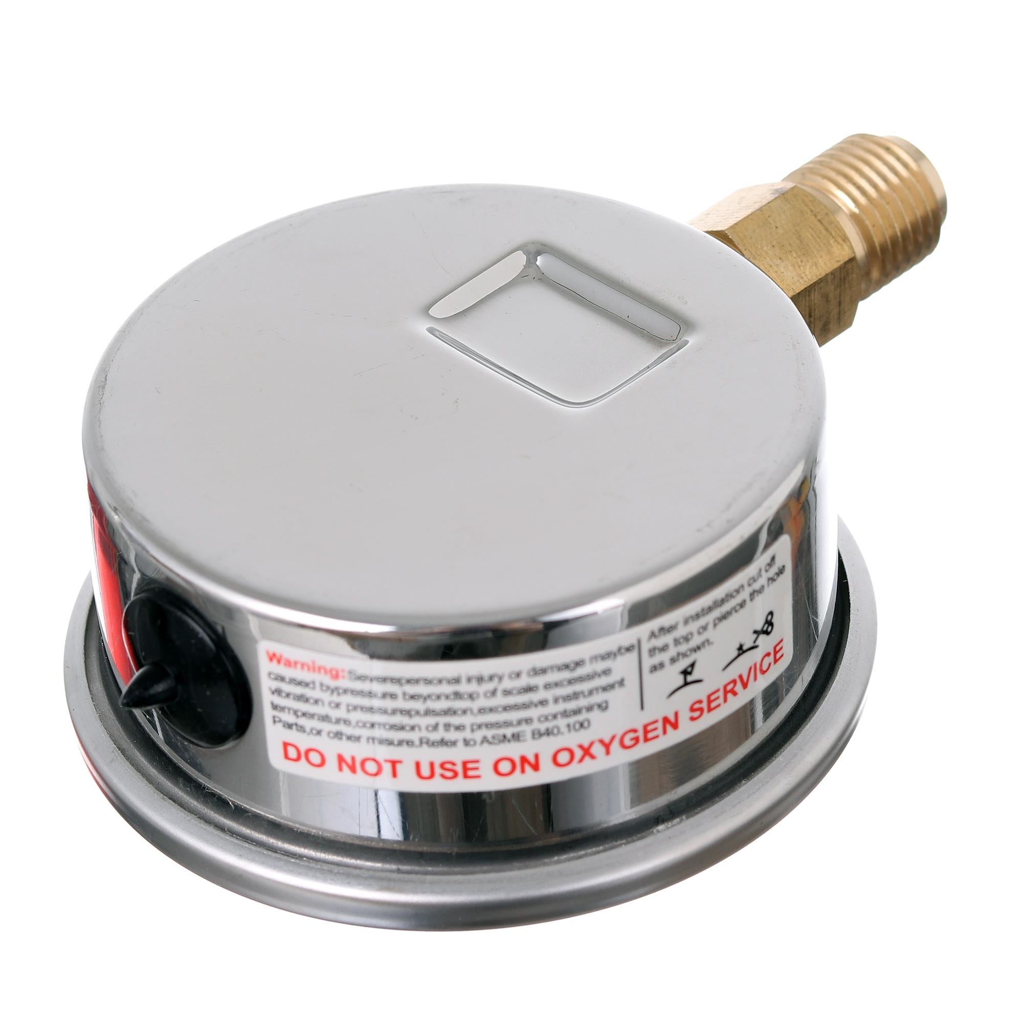 Glycerinový tlakoměr Hodiny 63mm 0-40 bar Závit 1/4“ Dno