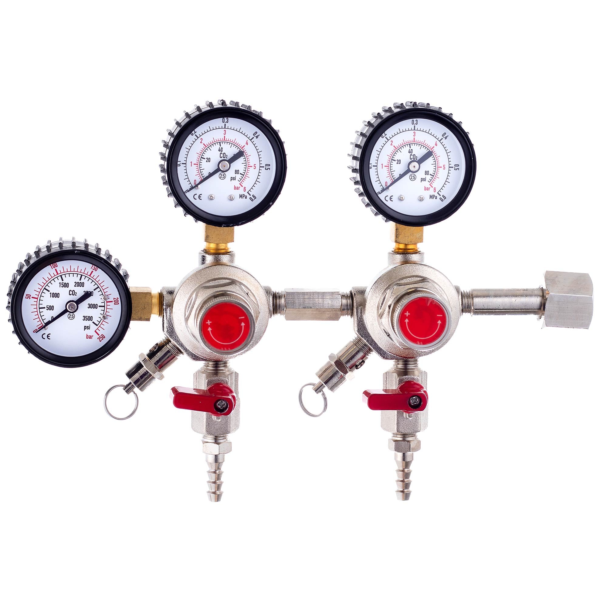 Reduktor CO2 pro vodu Pivo Víno Cider Double Fuse Two Circuits 3 Mano