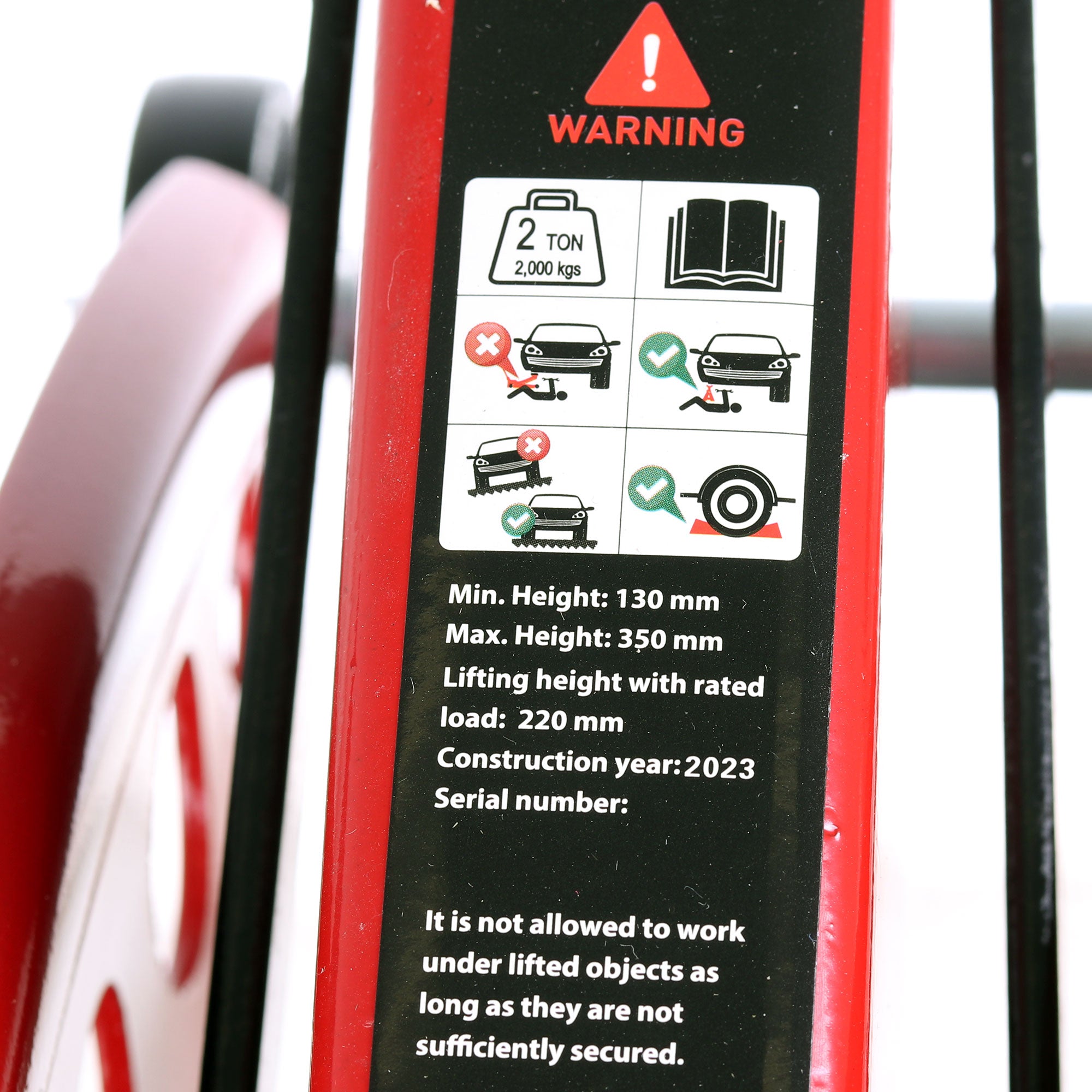 Hydraulický automobilový zvedák Frog Lever 2T 130-350mm + guma