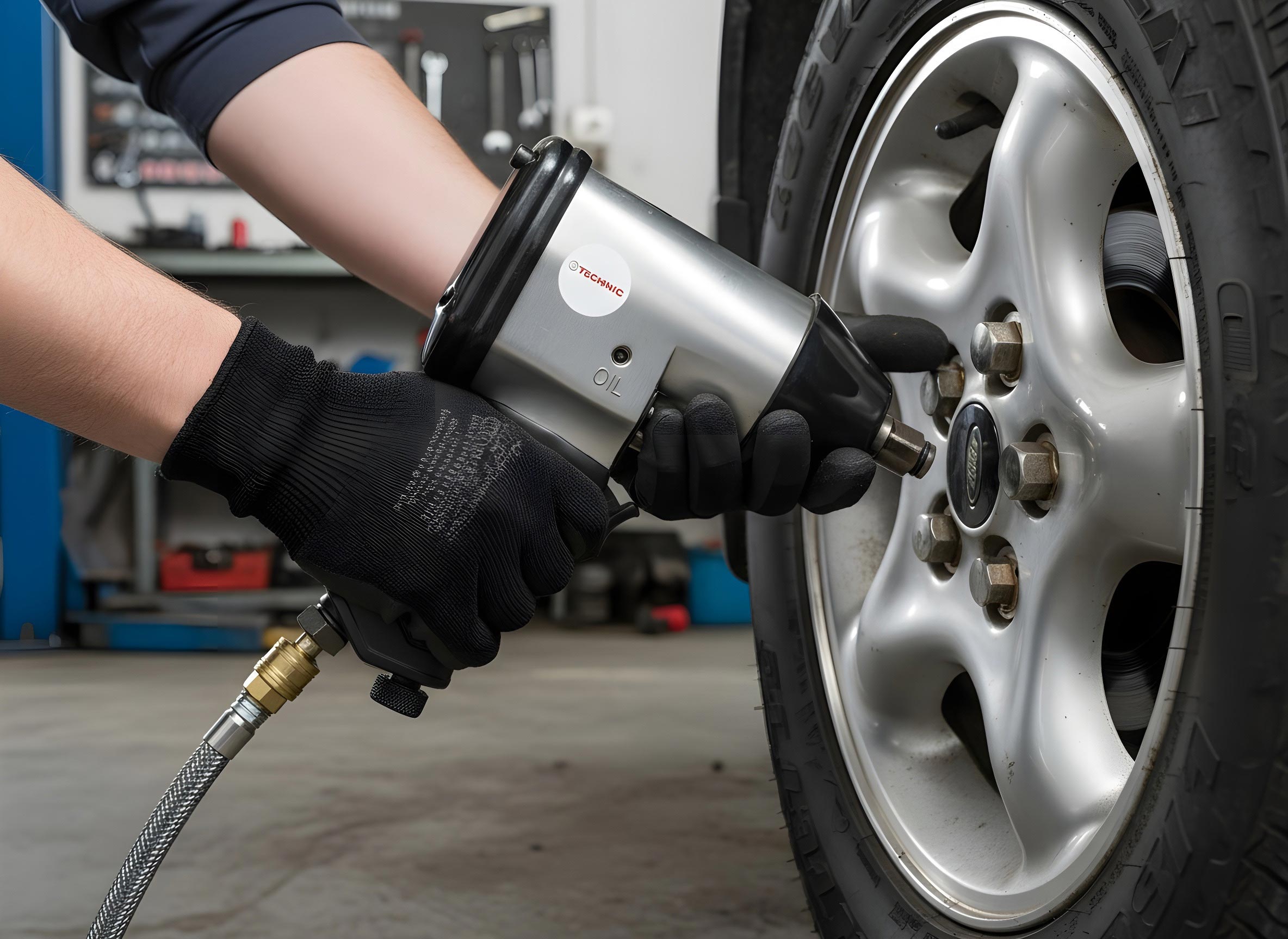 PNEUMATICKÝ RÁZOVÝ UTAHOVÁK S NÁSTAVCI 1/2" 340 Nm 9–27 mm NA KOLA 7000 O/MIN