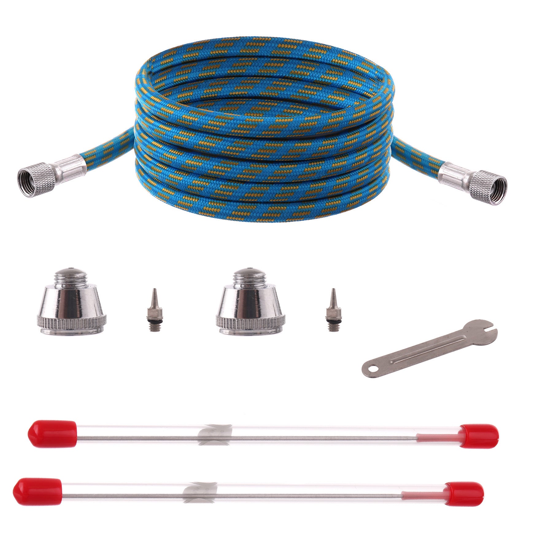 AIRBRUSH, FENGDA 3 trysky 0,3+0,8+0,5mm 3 nádrž.