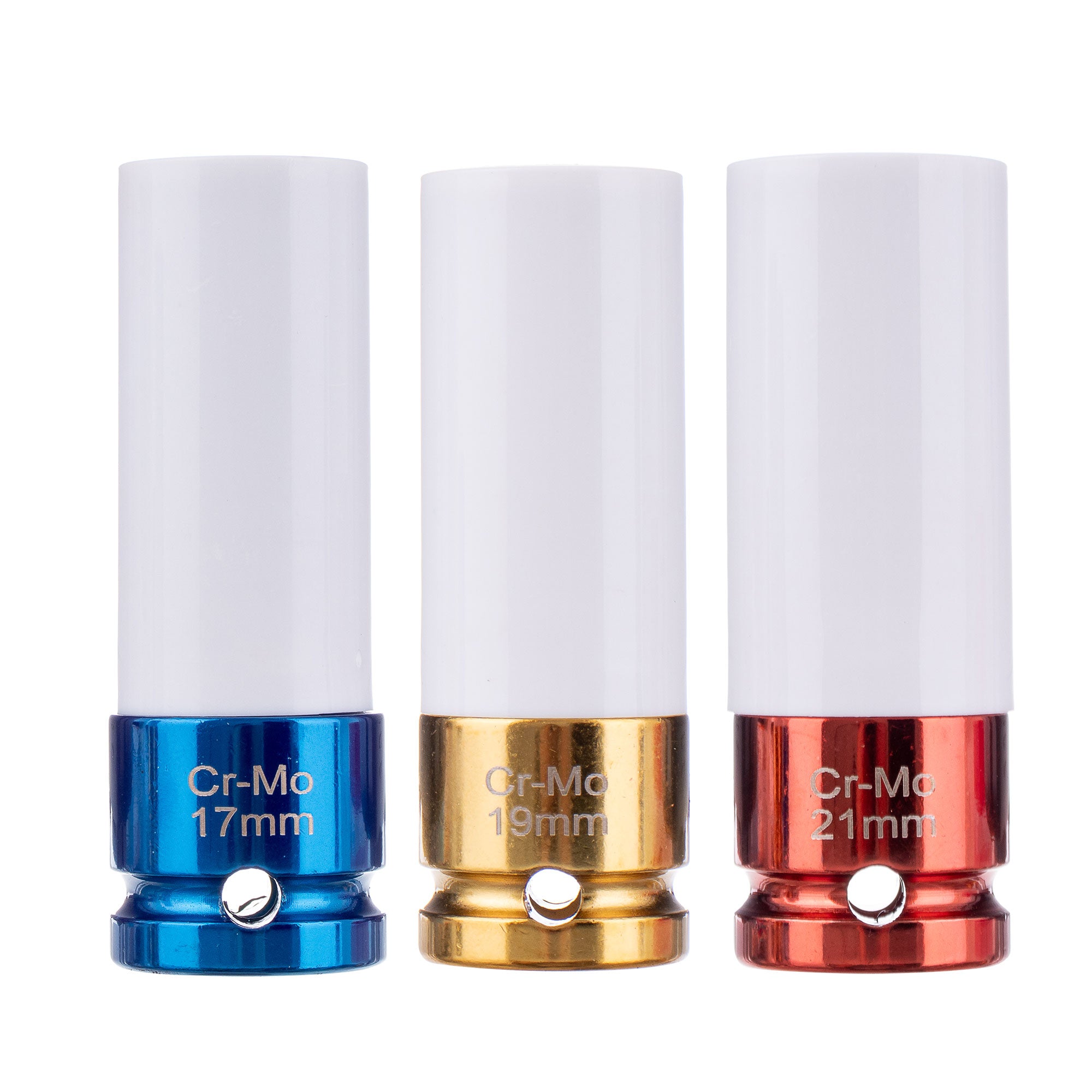 Sada nástrčných hlavic pro kola z lehkých slitin 17 19 21mm 1/2“