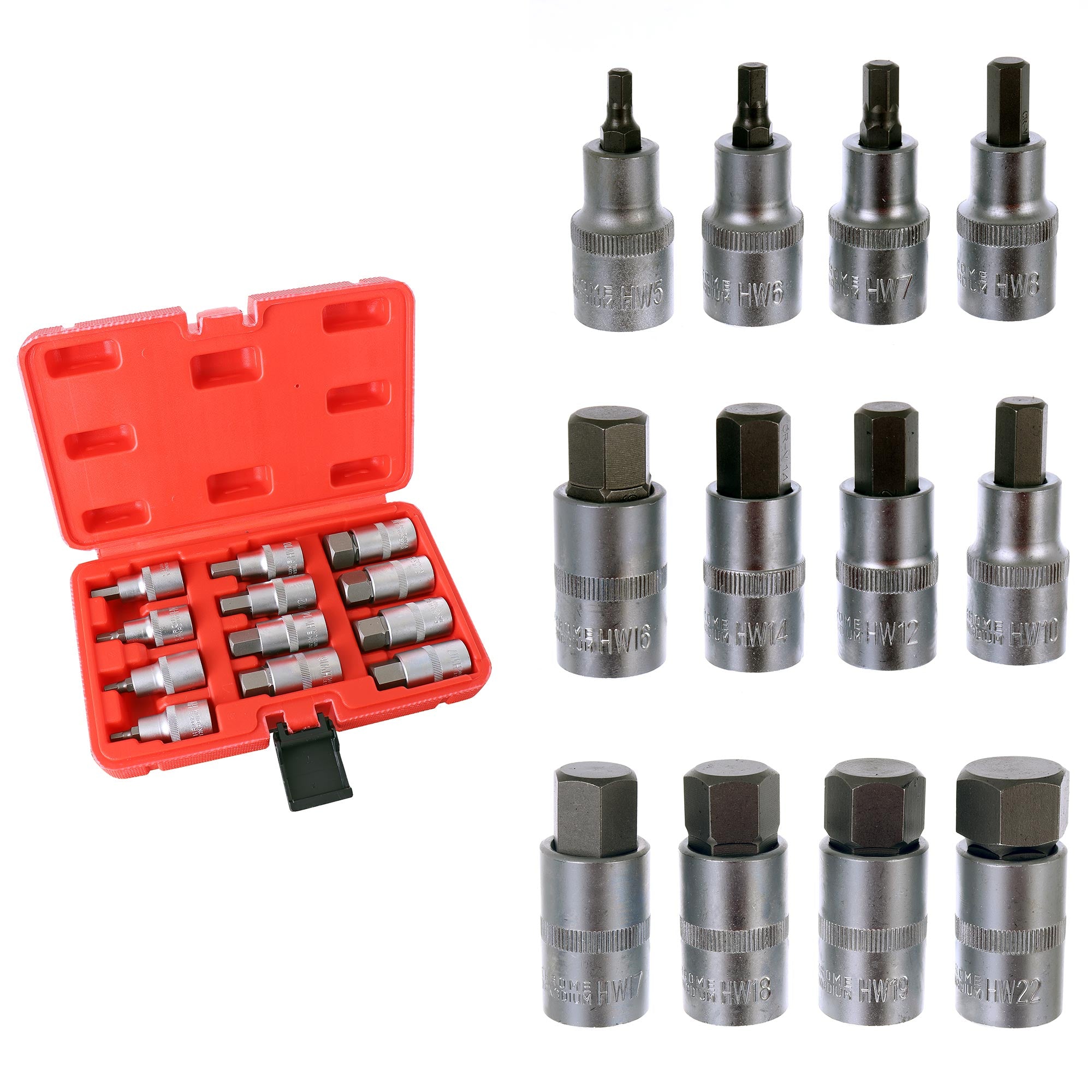 HEX Allen Socket Set 1/2' 12 ks. H5-H22