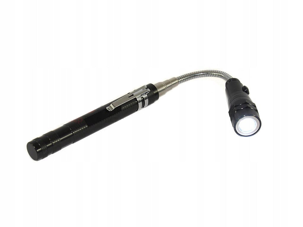MAGNETICKÉ chapadlo, zahnuté, teleskopické, ohebné, svítilna, 3 LED, magnet