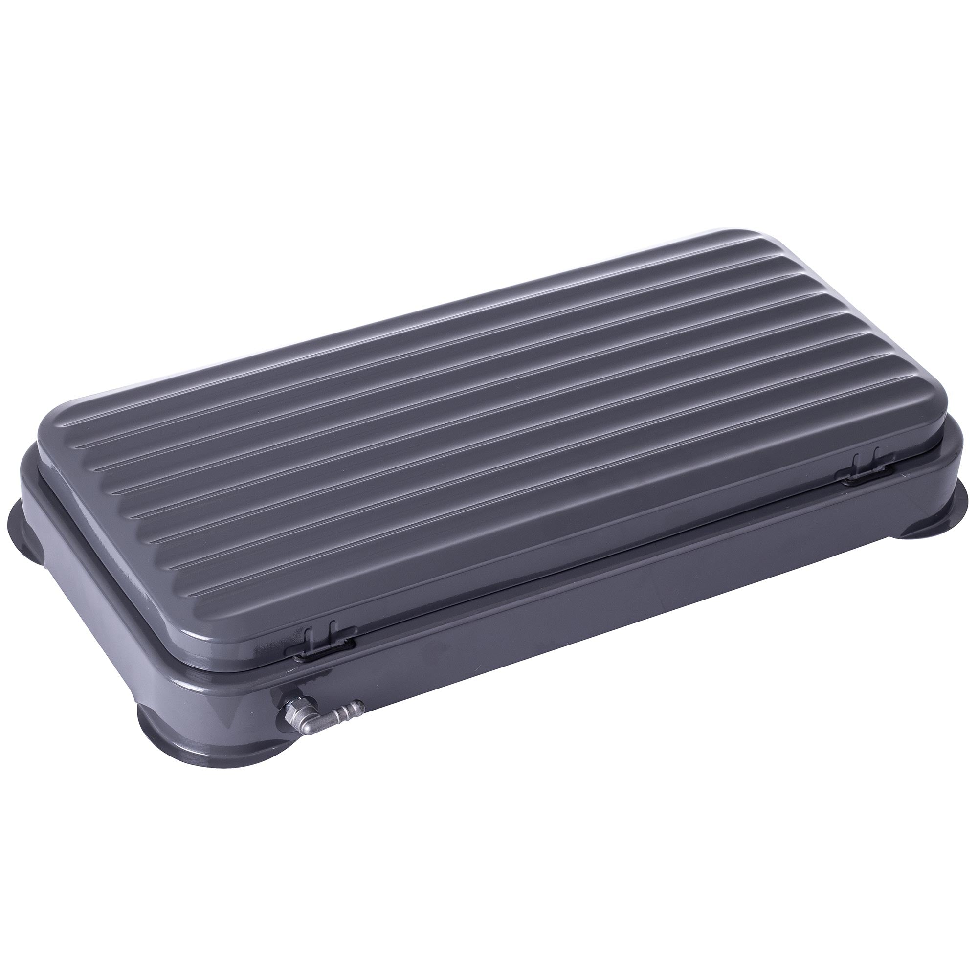 Přenosný plynový sporák, 3 hořáky, šedý, velký turistický válec