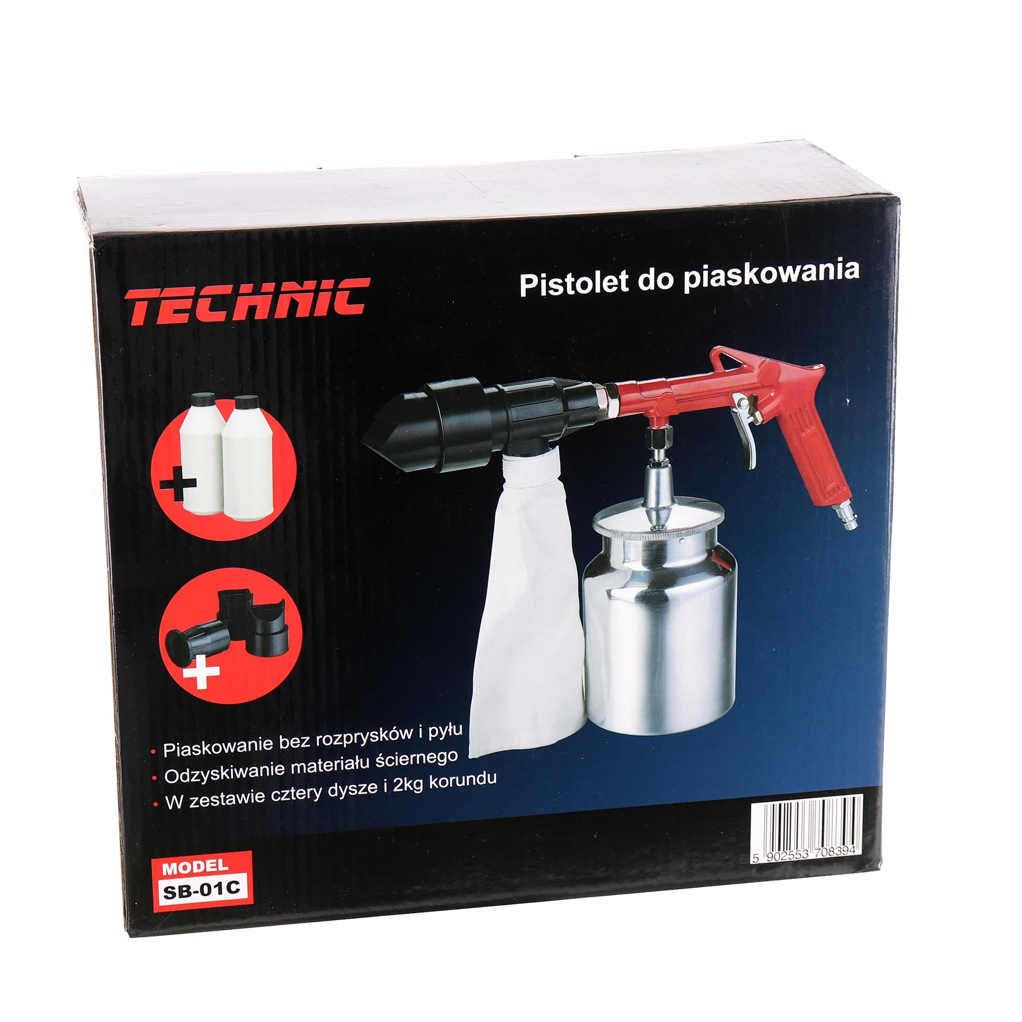 Pískovač, regenerační pískovací pistole 2kg