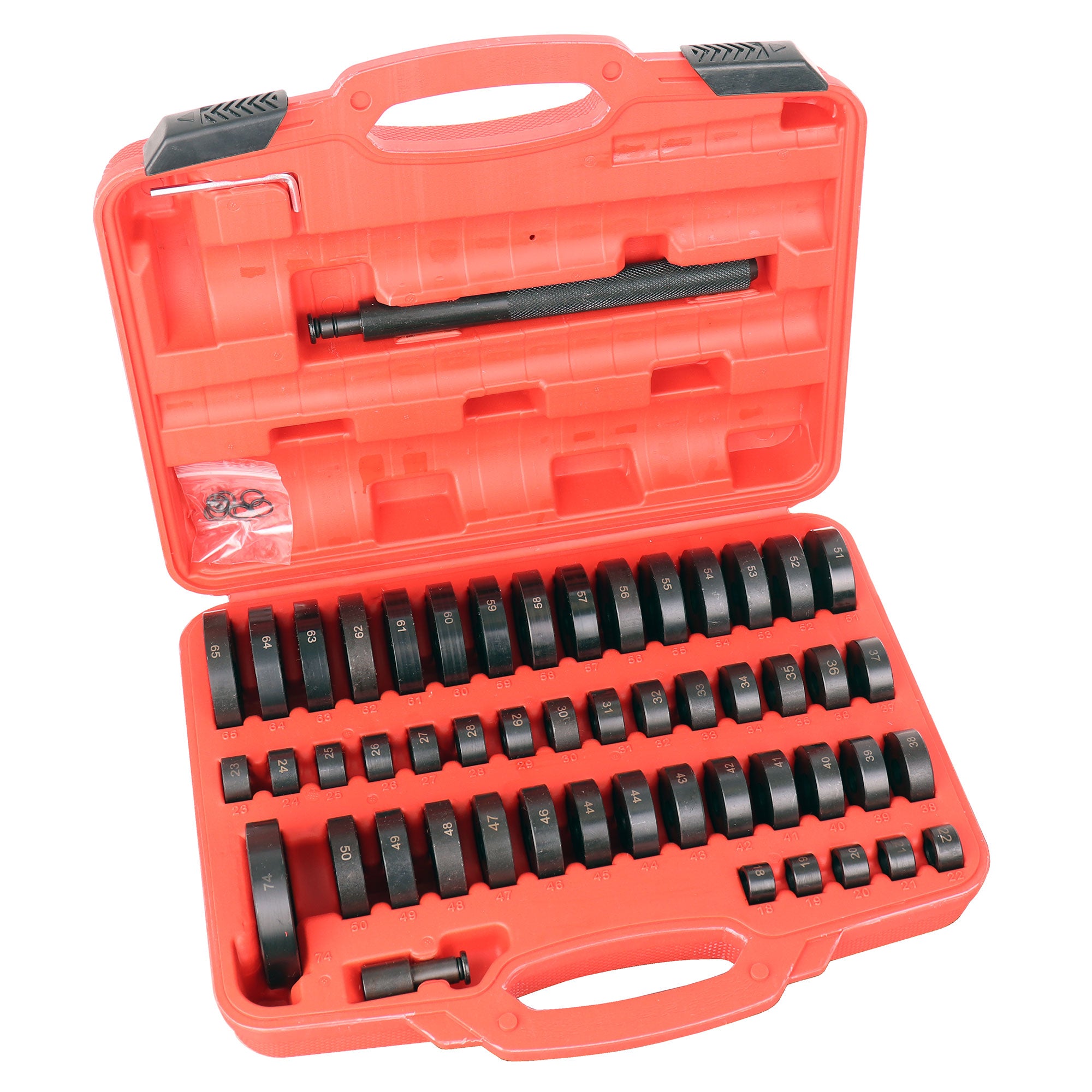 Adaptéry pro lisovací pouzdra Ložiskový vytahovač 18-74mm 52 el Kompletní sada vytahovačů