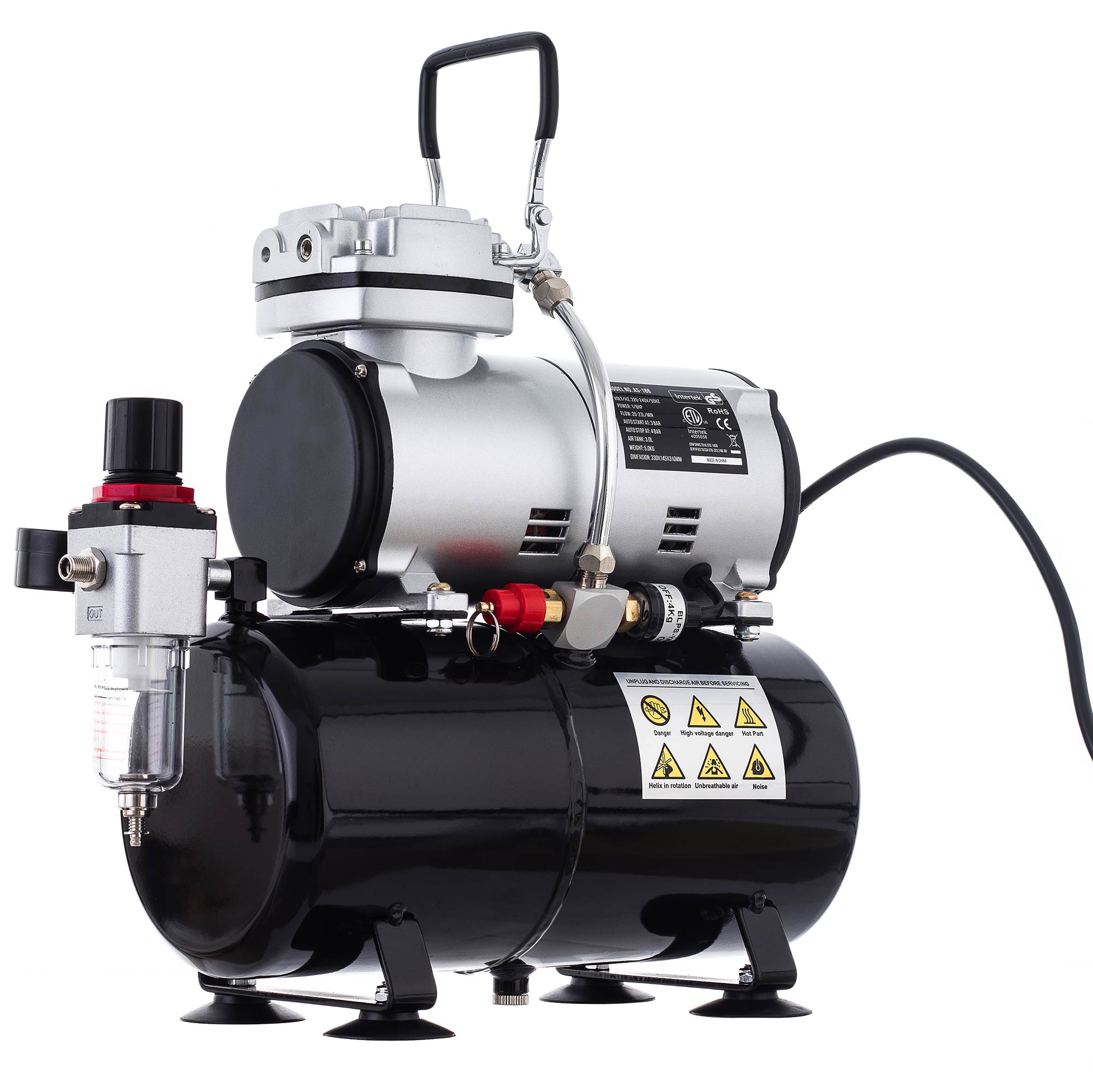 Airbrush kompresor s 3L VÁLCEM, originál AS-186