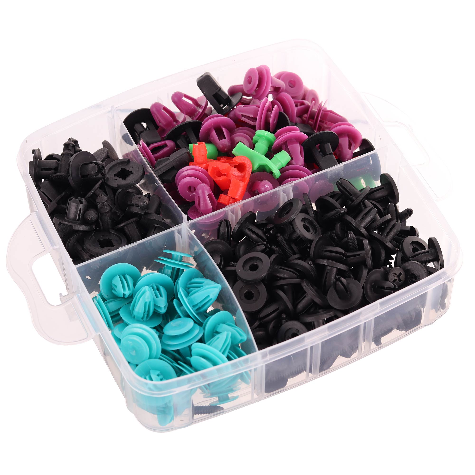 Sada klipů, kolíků, 680ks + stahováky čalounění Gripper