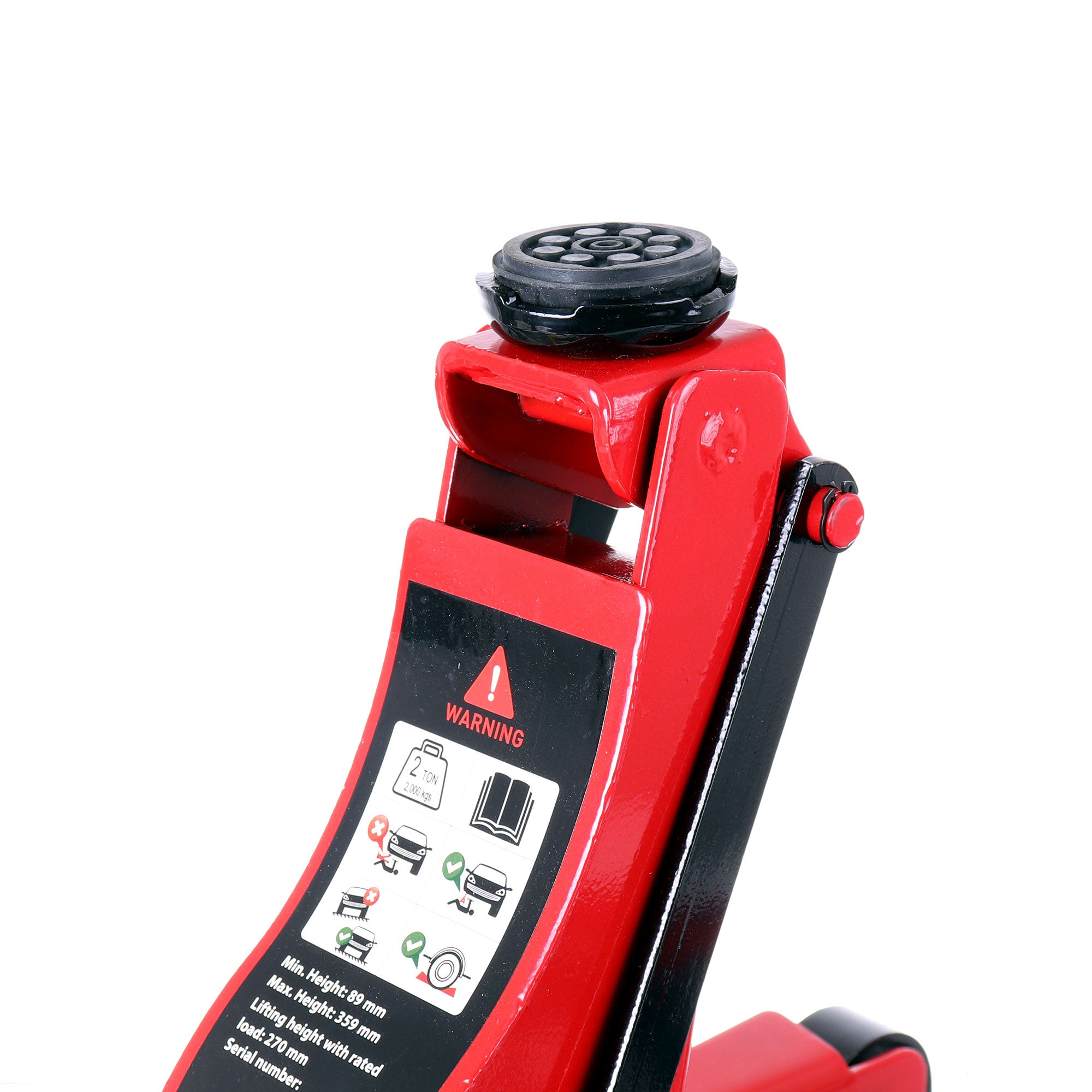 Hydraulický zvedák Frog 2 T Nízký profil 89-359 mm Otočné rameno