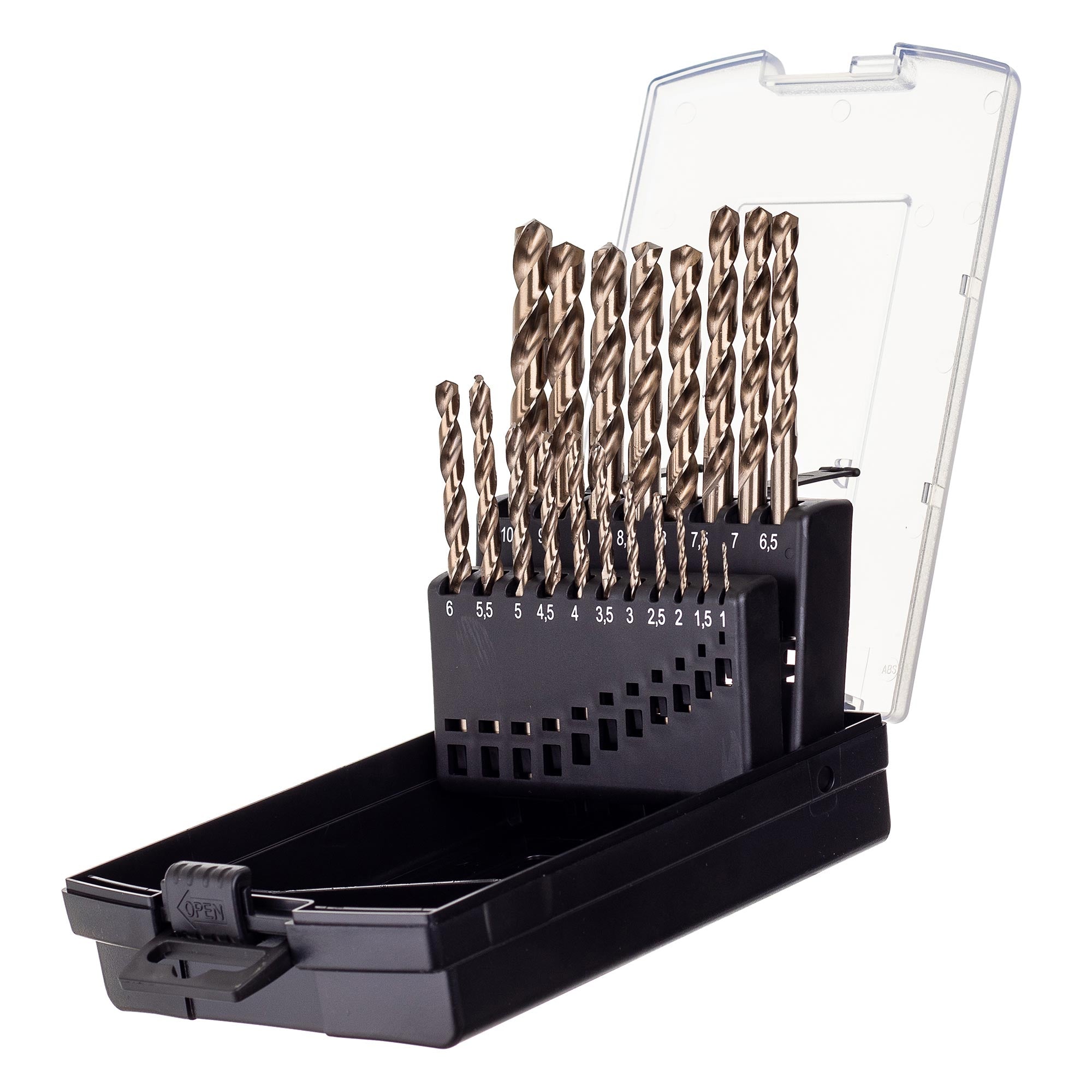 Kobaltové vrtáky HSS-CO METAL DRILLS 1-10mm 19el