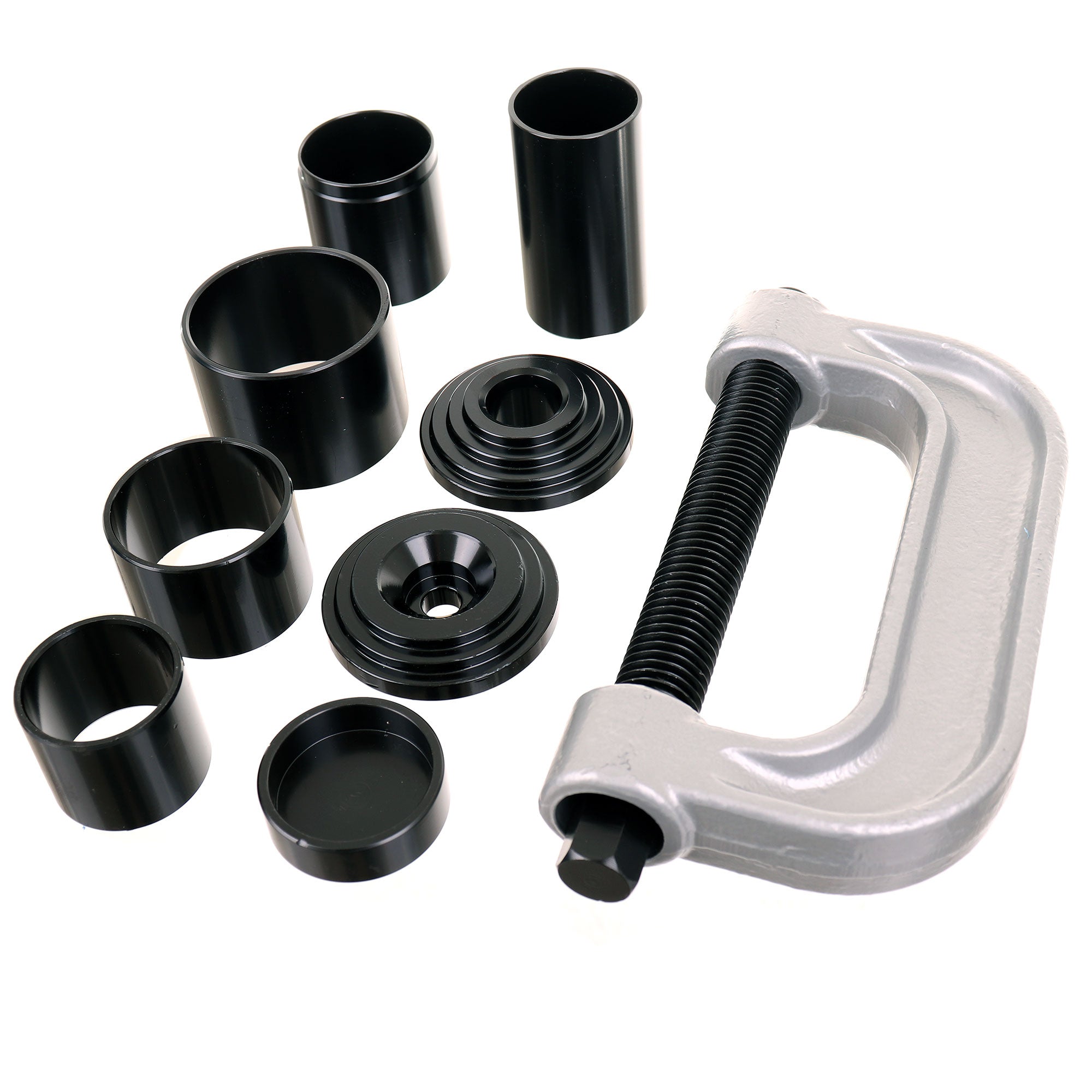 STAHOVÁK PRO ČEPY POUZDRA ŘÍDICÍHO RAMENE NA AUTOMOBILOVÉM LISU