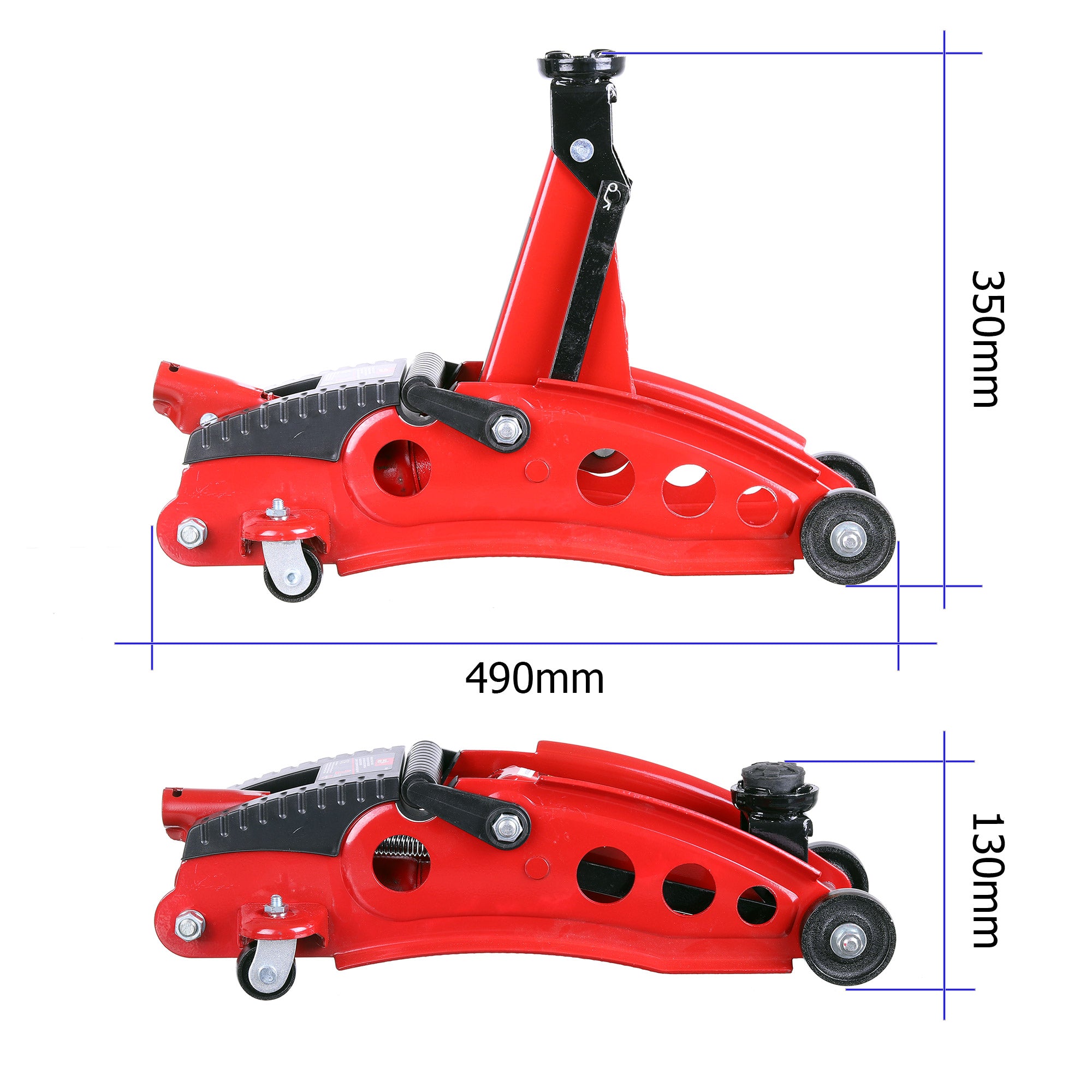 Hydraulický automobilový zvedák Frog Lever 2T 130-350mm + guma