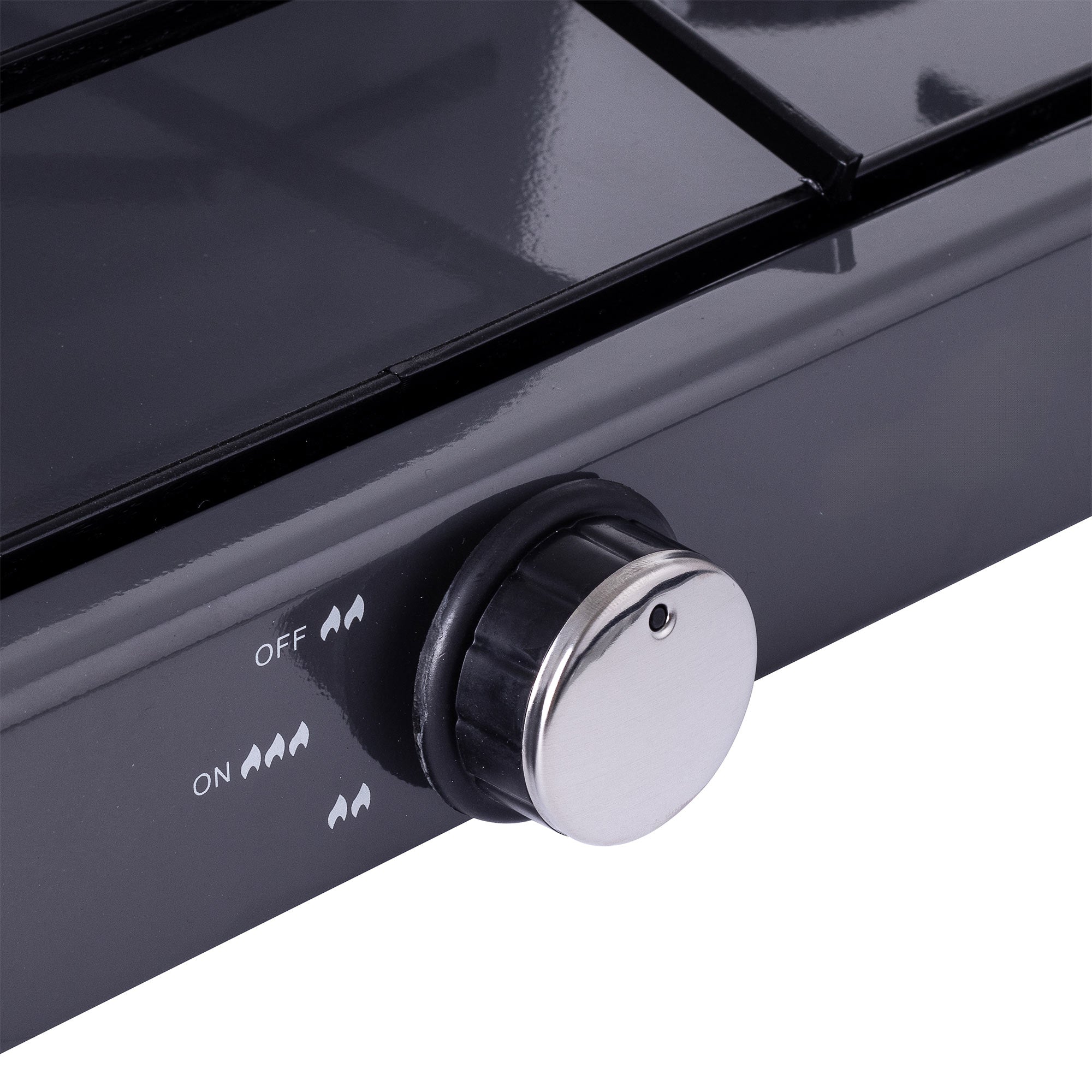 Přenosný plynový sporák, 3 hořáky, šedý, velký turistický válec