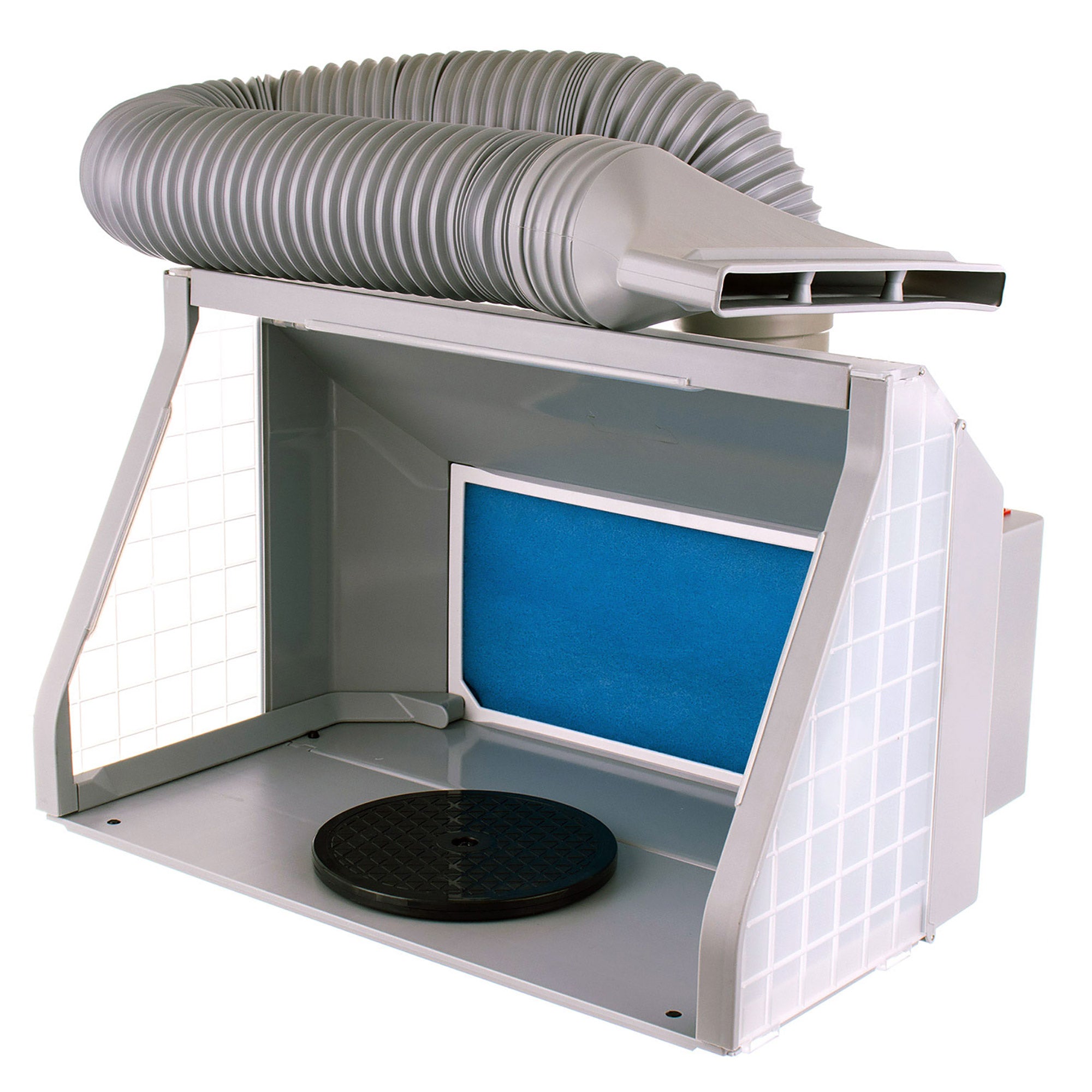 Modelovací kabina - Stříkací box HS-E550LK - s osvětlením LED, s dvojitým ventilátorem a rotačním stojanem - pro airbrush modeláře