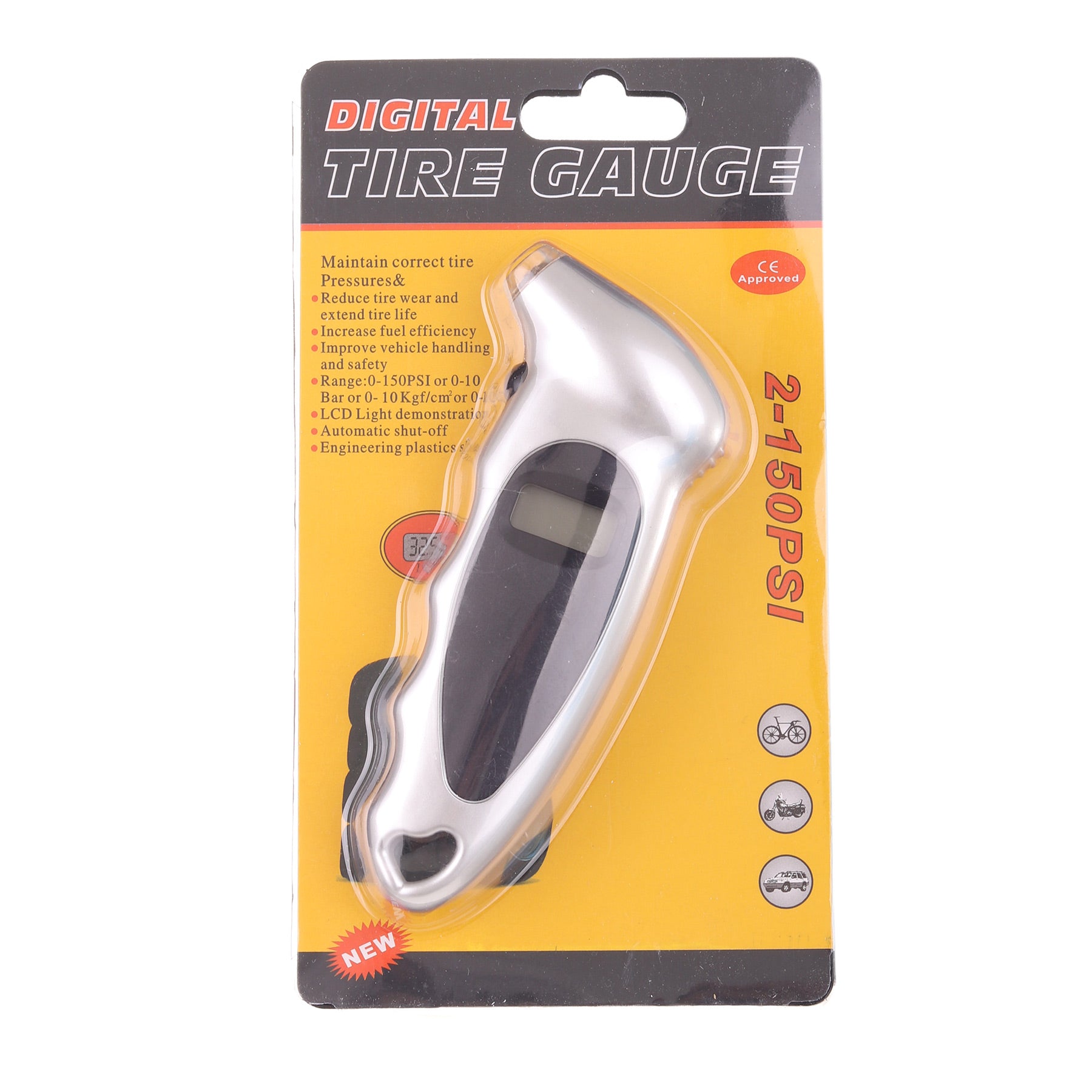 Manometr měřidlo tlaku vzduchu v pneumatikách