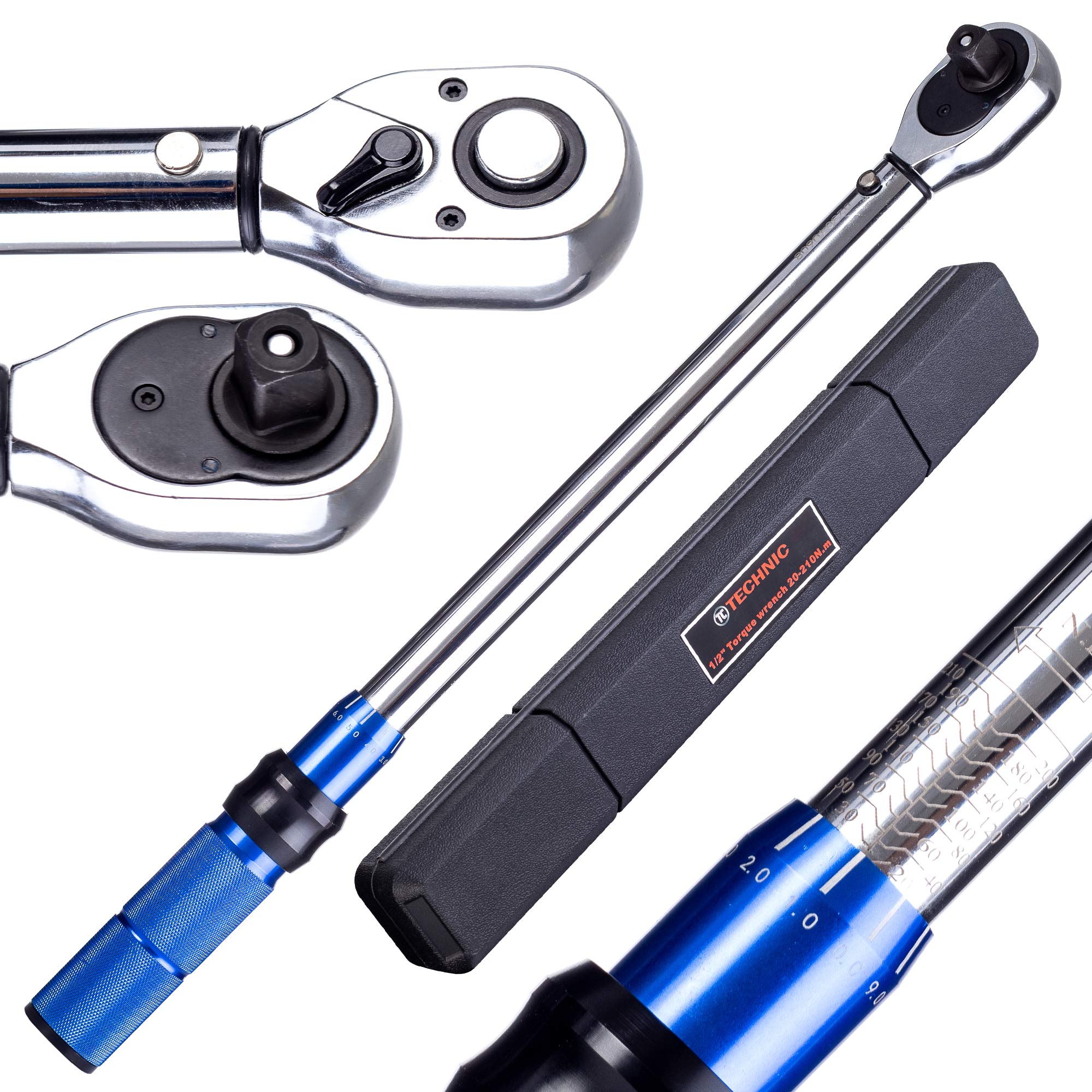 PRO Dynamometrický klíč 1/2“ 20-210 Nm s aretací CERTIFIKÁT KALIBRACE