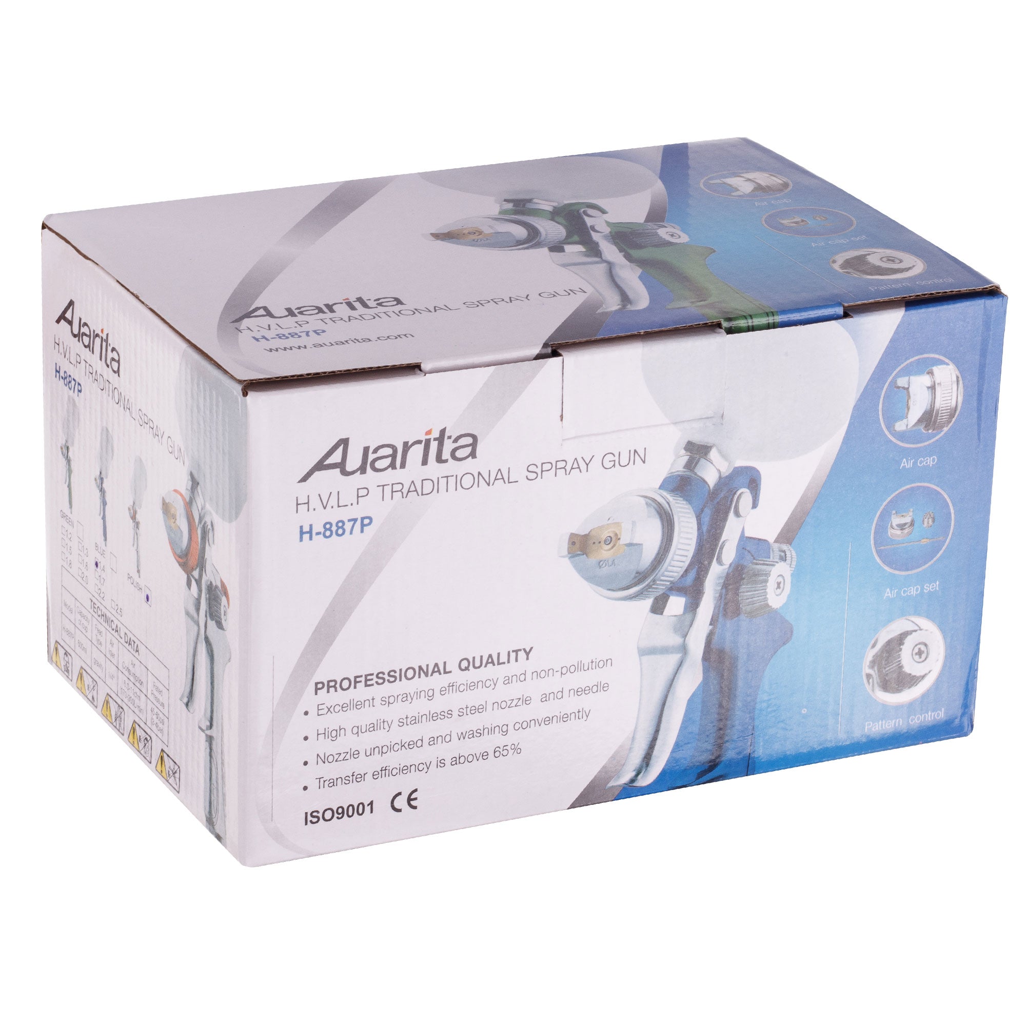 Stříkací pistole AUARITA HVLP H-887P s tryskou 1.3 | 1.4 | 1.7 | 2.0 | 2.5 mm