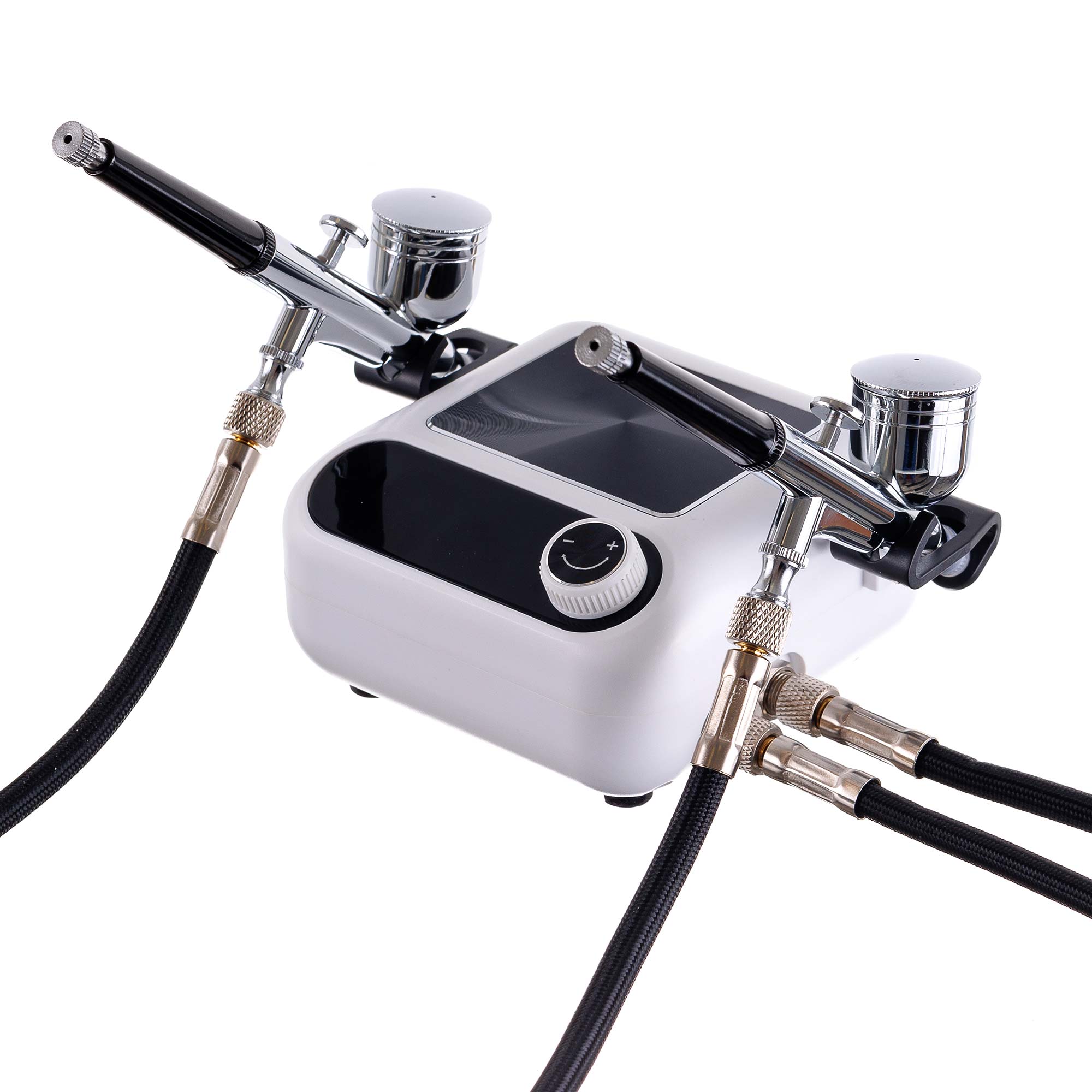 Kompresor pro DVA Rozprašovače 2x 0,3 Hadice 170 cm Nastavitelný kompresor AUTO STOP