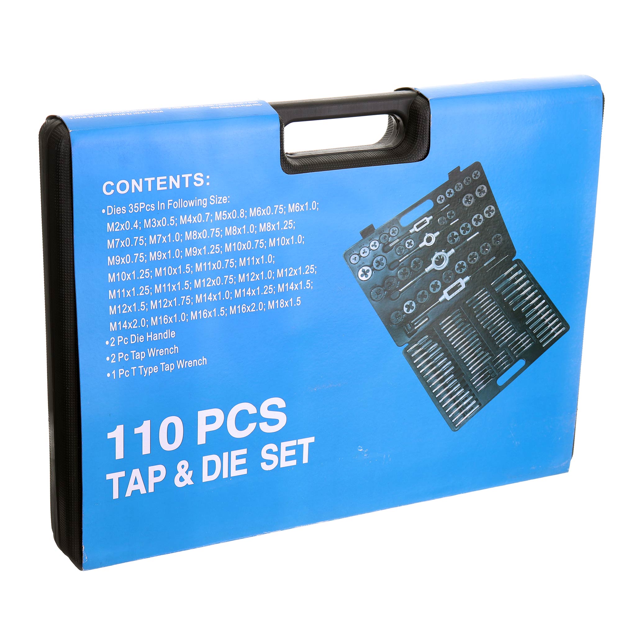 Sada závitníků a matric M2-M18 110 ks. Wolframová ocel