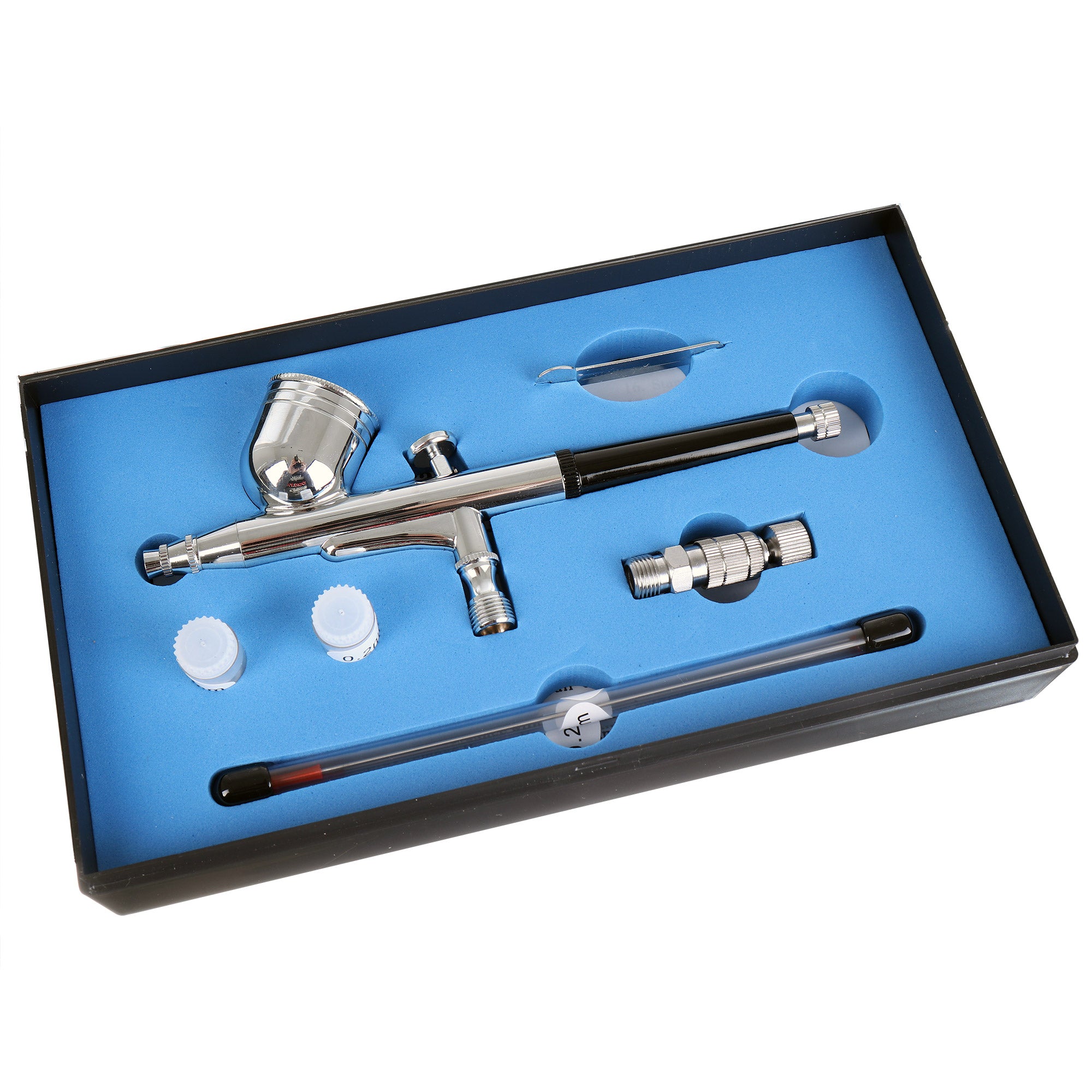 Modelovací airbrush, 3x trysky 0,2 0,3 0,5 + rychlospojka