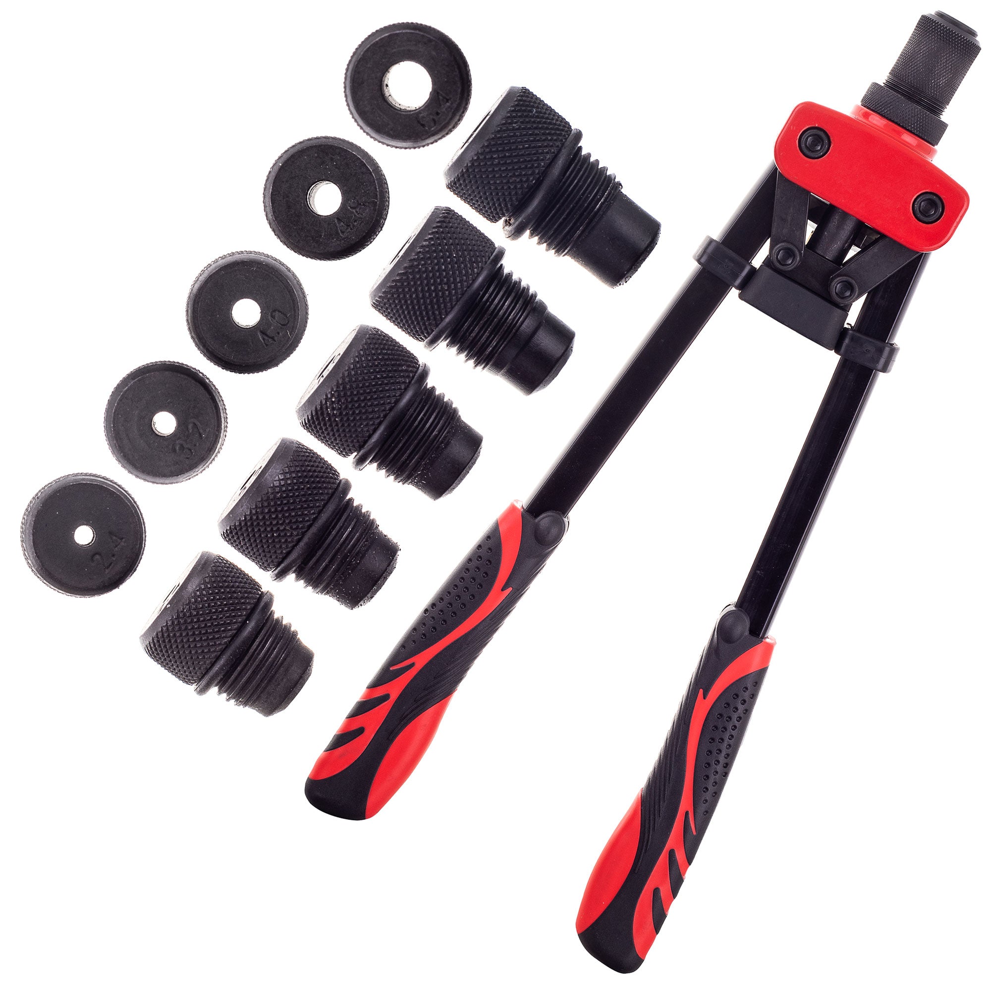 Long manual LEVER riveter, HARDENED, 6.4