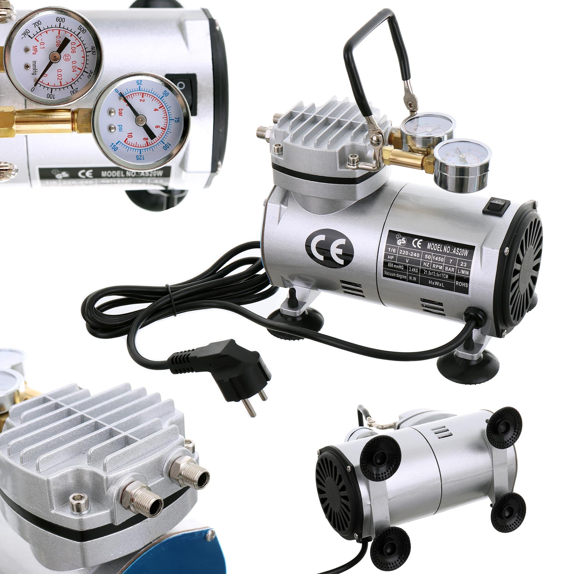 Kompresor pro Airbrush, AS20W vakuová pumpa