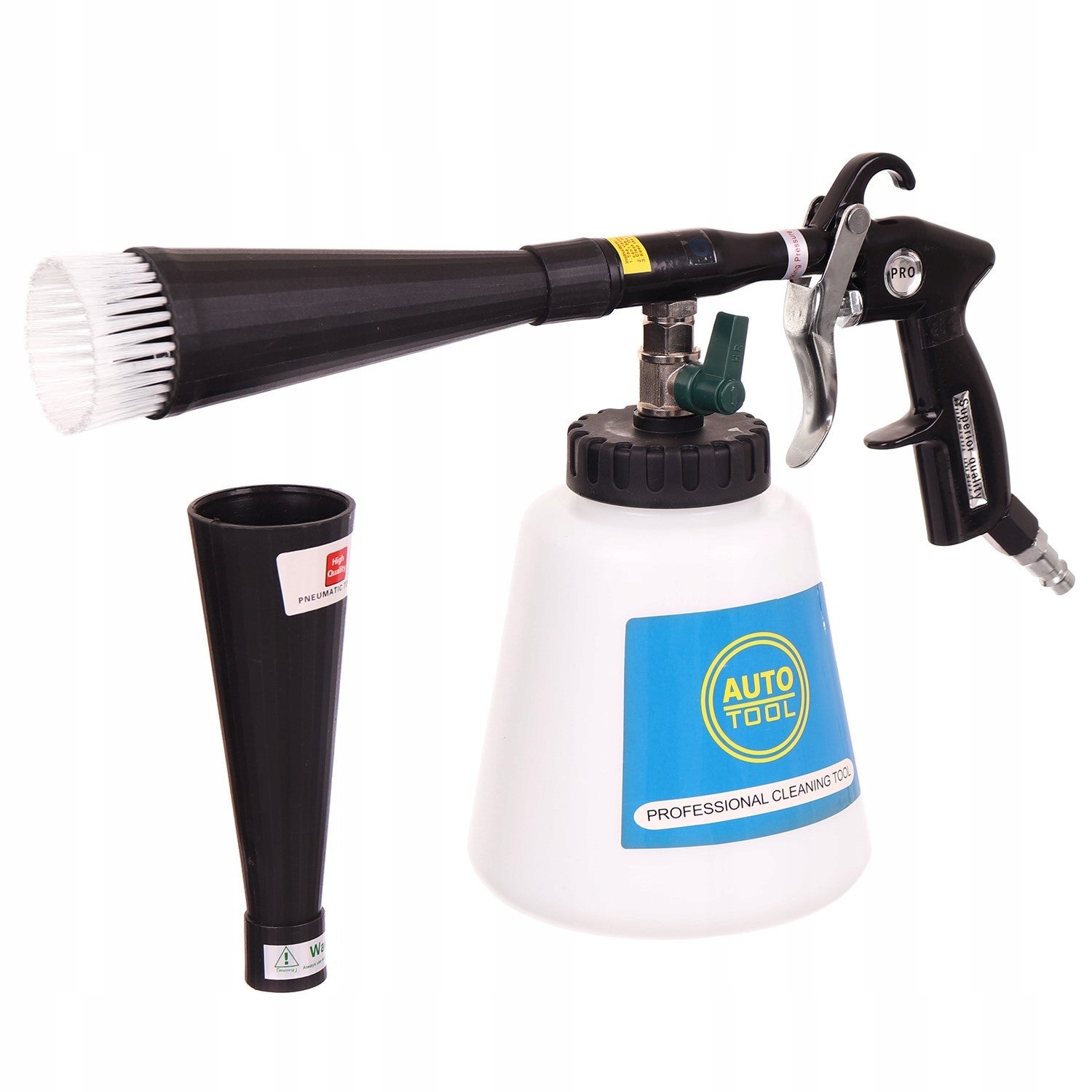 Pistole na mytí čalounění sedadel automobilu Kovová tryska s efektem TORNADO