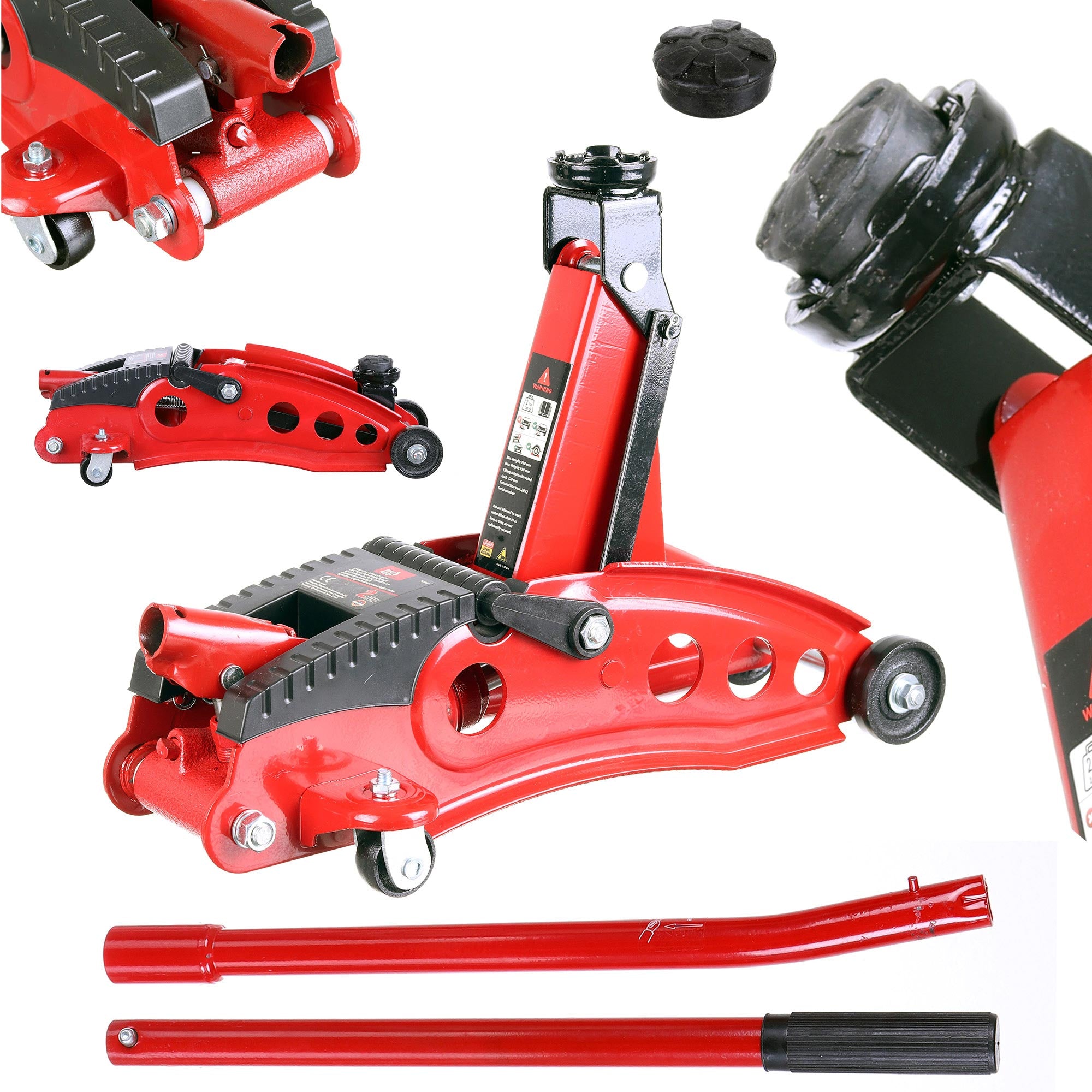 Hydraulický automobilový zvedák Frog Lever 2T 130-350mm + guma