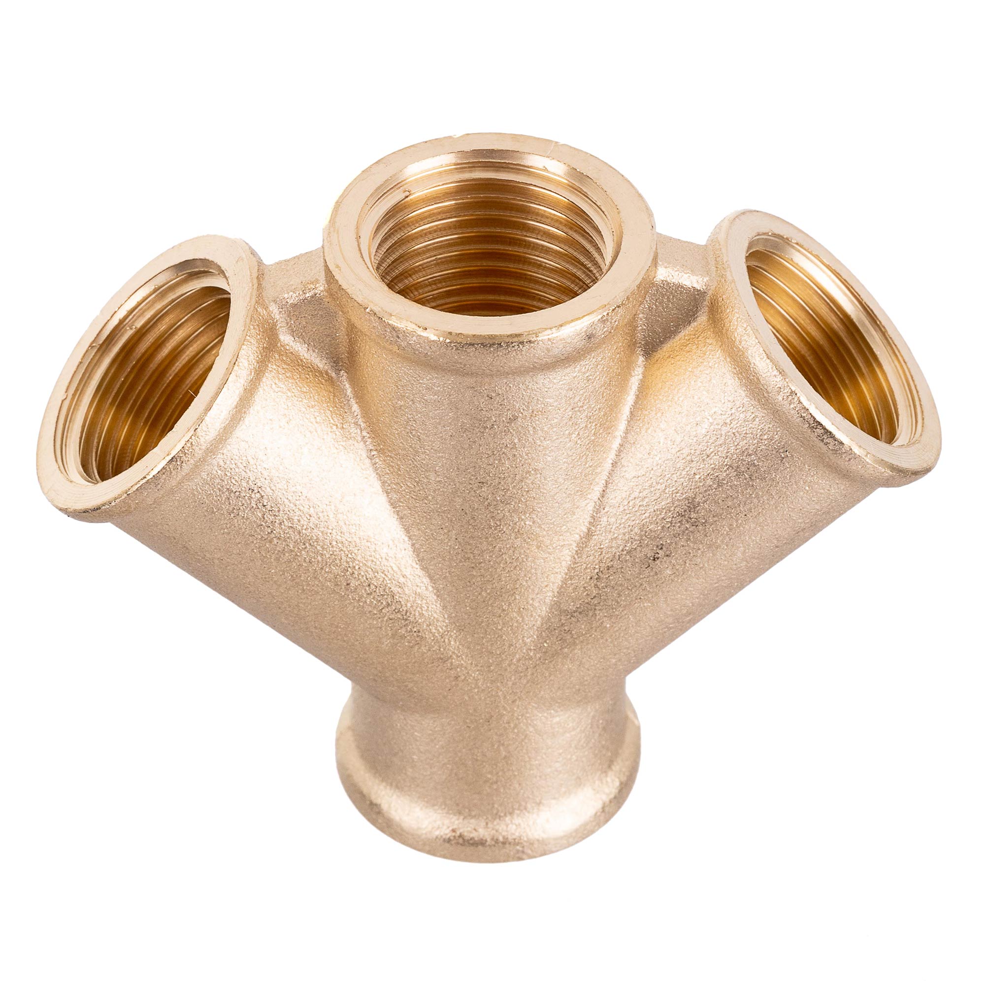 Rozdělovač, Pneumatic Tee 3+1 1/2" mosaz