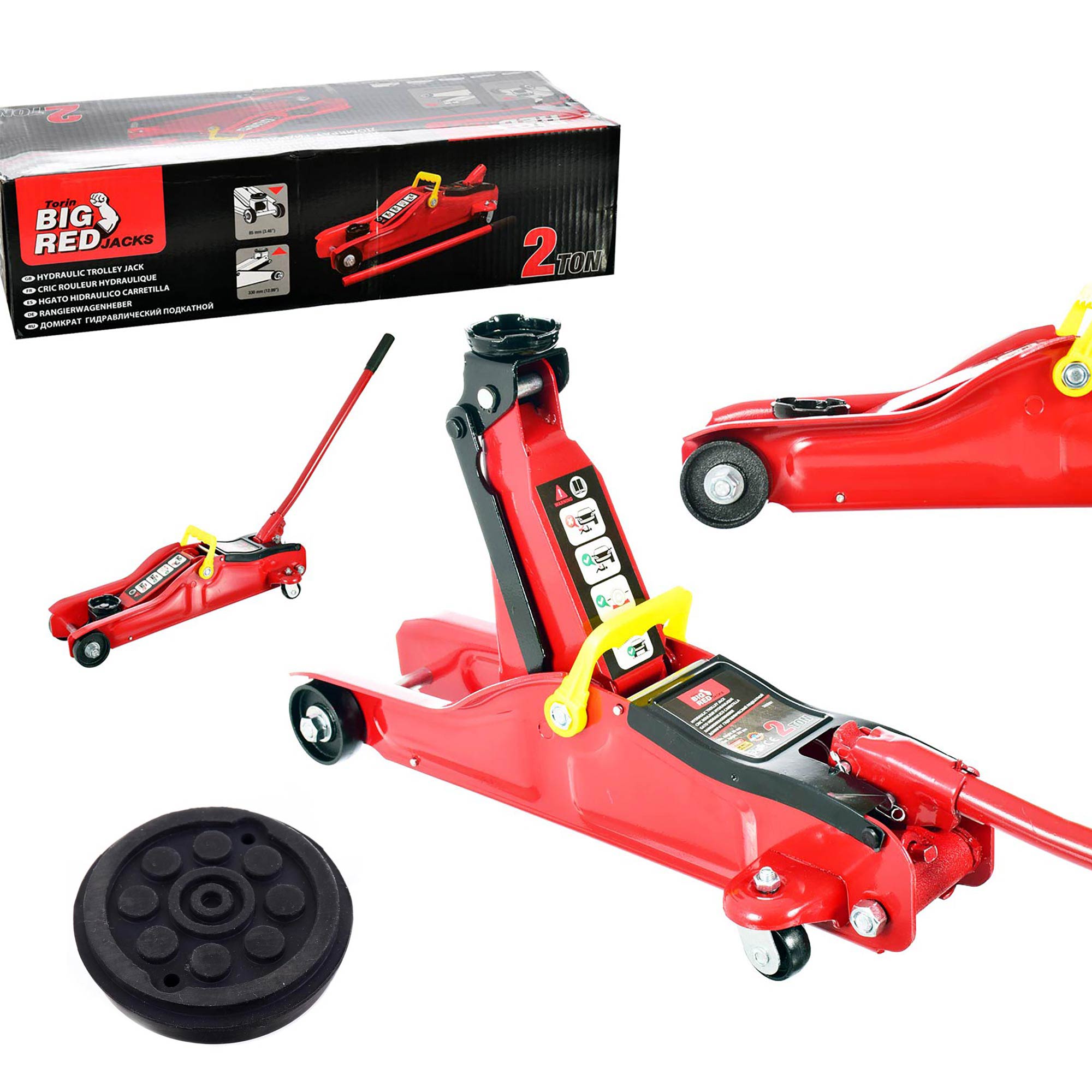 Frog Hydraulic Car Lift TORIN 2T nízký profil 85-330mm pryž