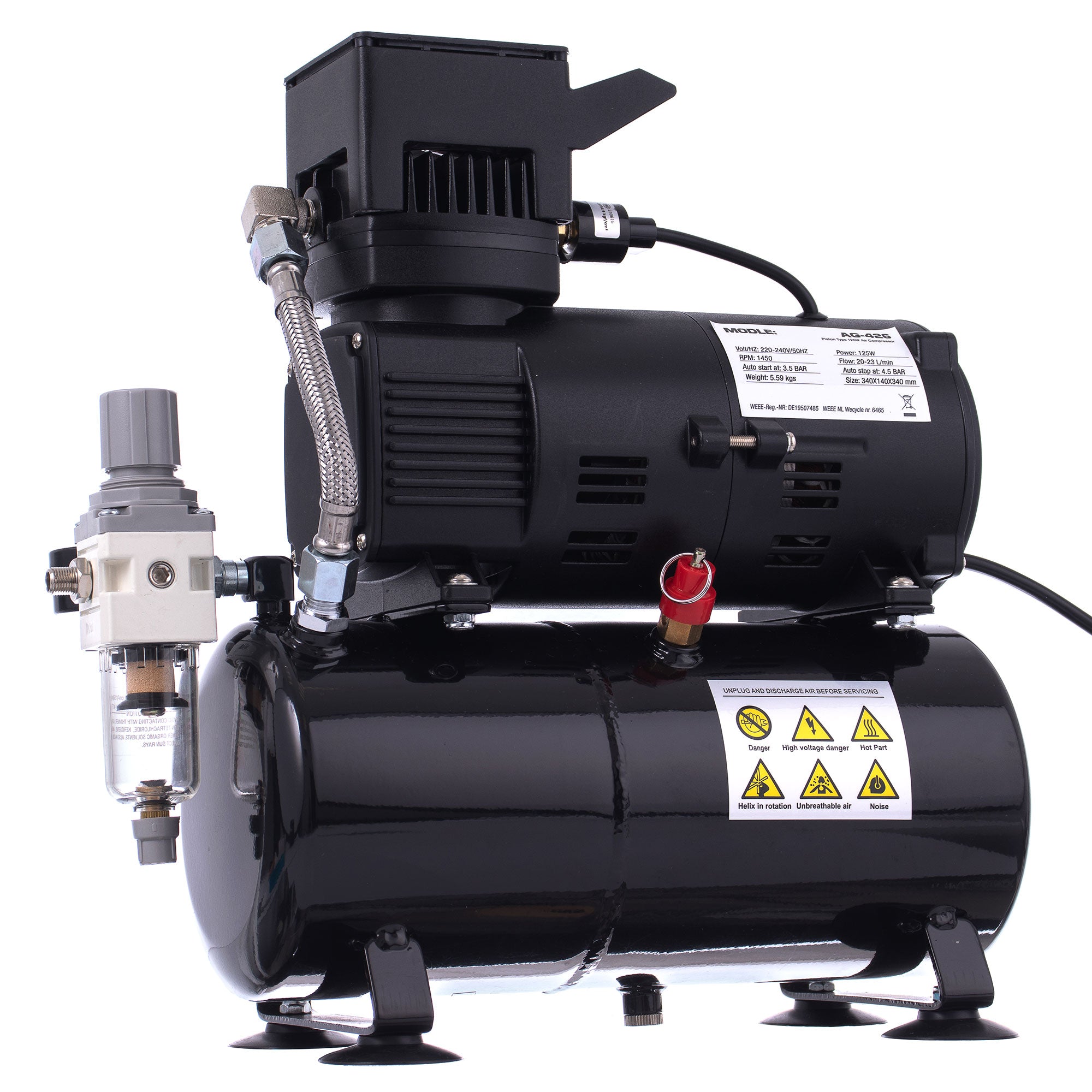 Kompresor pro Airbrush VÁLEC Dva ventilátory FENGDA