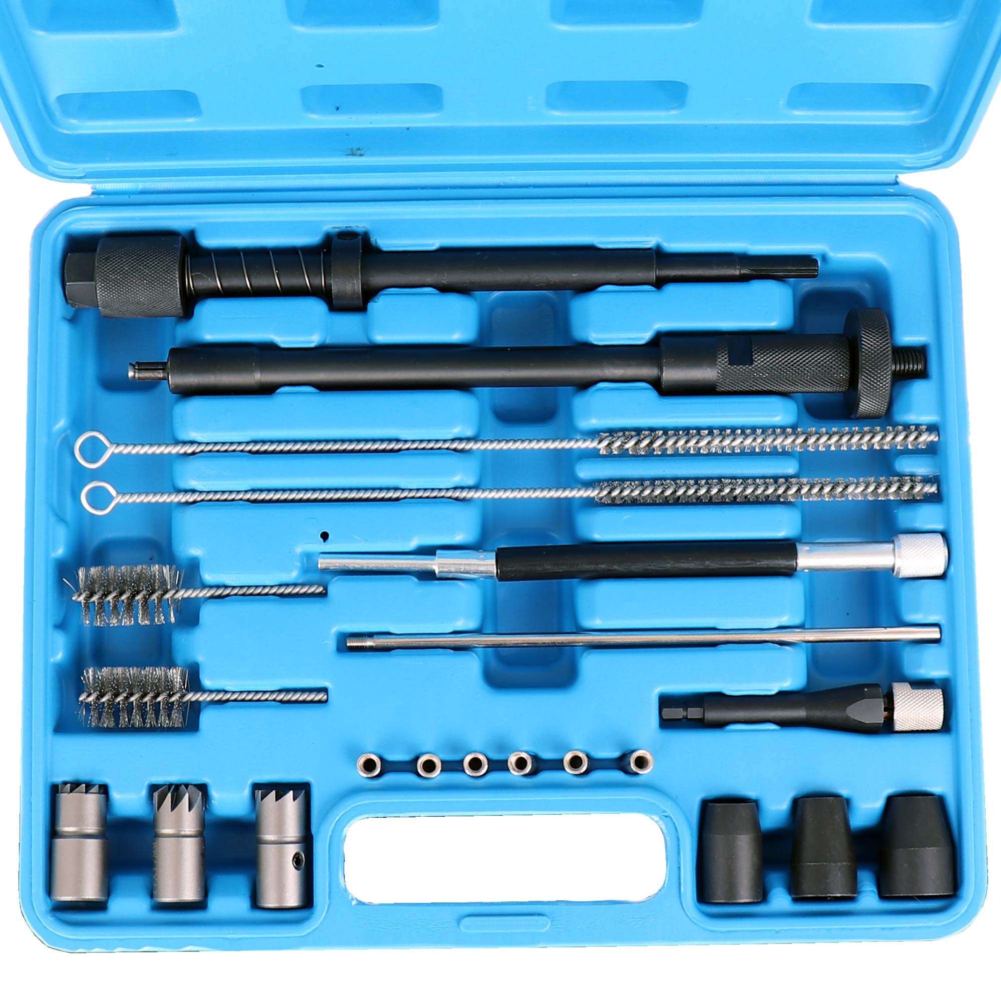 Sada na čištění, frézování sedel vstřikovačů, frézy, kartáče