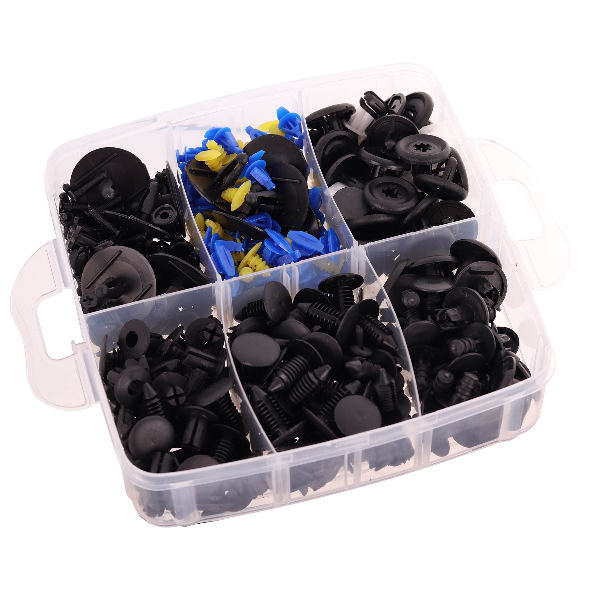 Sada klipů, kolíků, 680ks + stahováky čalounění Gripper