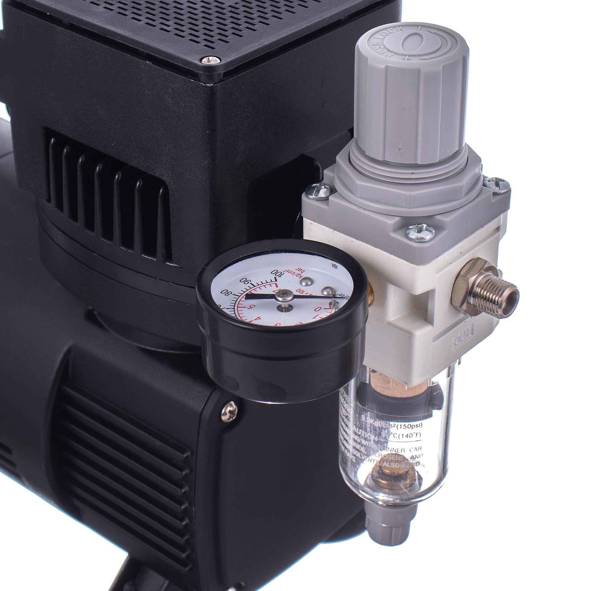 Kompresor, AG-420 FENGDA pro Airbrush 2x Ventilátor 4,5bar redukce + filtr