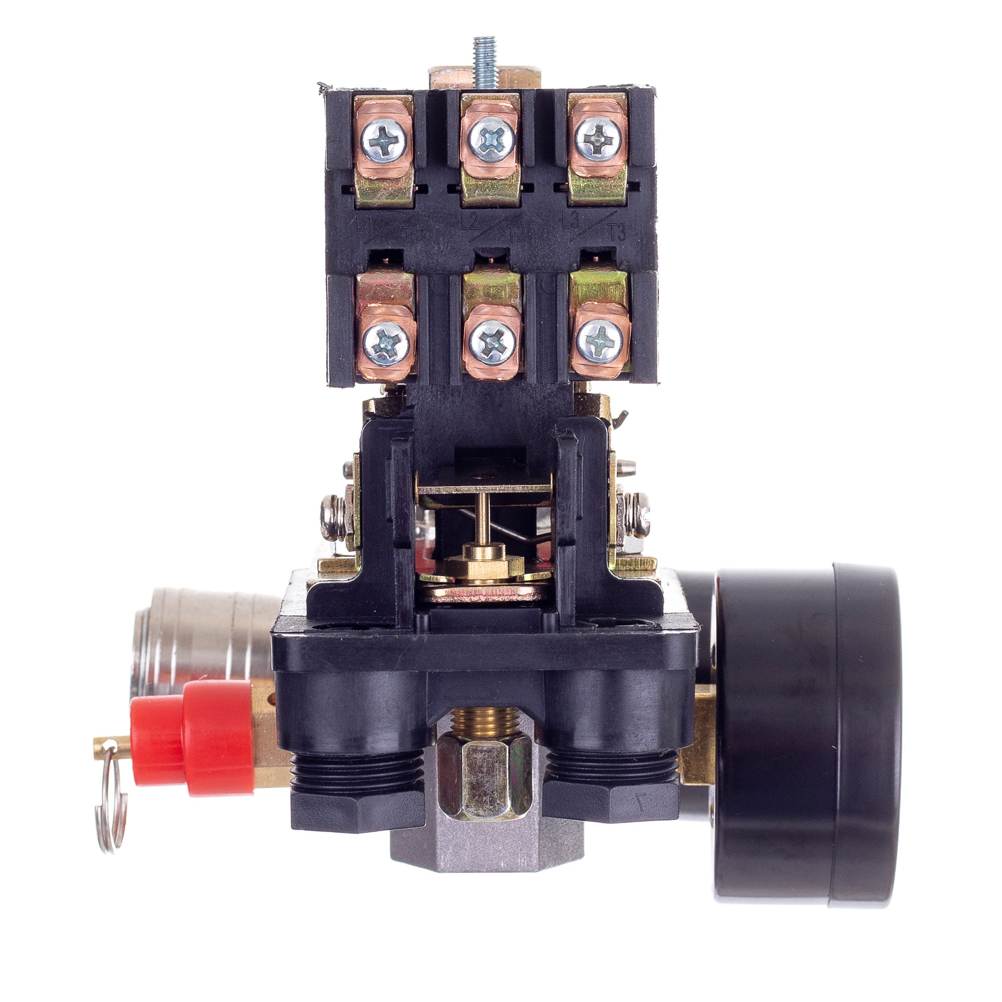 Tlakový spínač pro kompresory 1/4", 400V, Regulátor, 2x manometr, 2 x rychlospojka, PL400-2 TC Technic