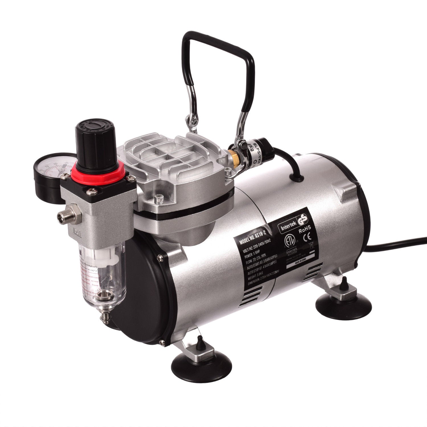 Airbrush kompresor FENGDA, AS18-2, 23l/min, Vstup 1/8", s filtrem
