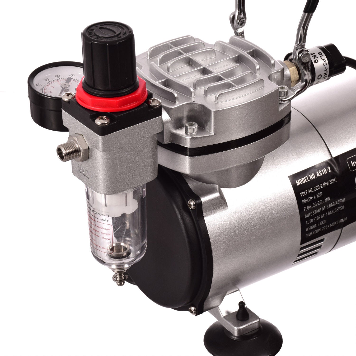 Airbrush kompresor FENGDA, AS18-2, 23l/min, Vstup 1/8", s filtrem