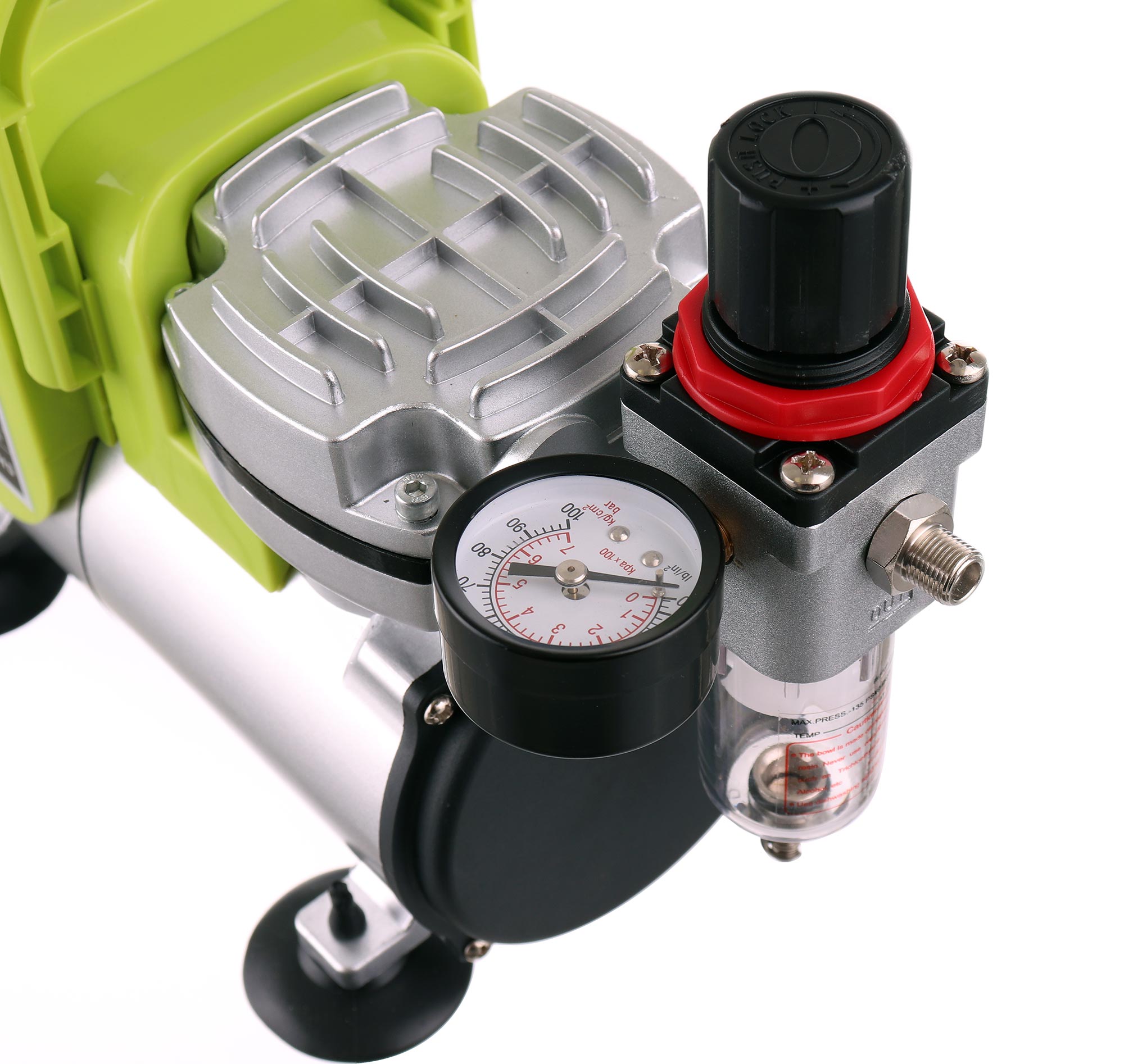 Airbrush kompresor FENGDA, AS18-3, 23l/min, Vstup 1/8", s držákem pro airbrush