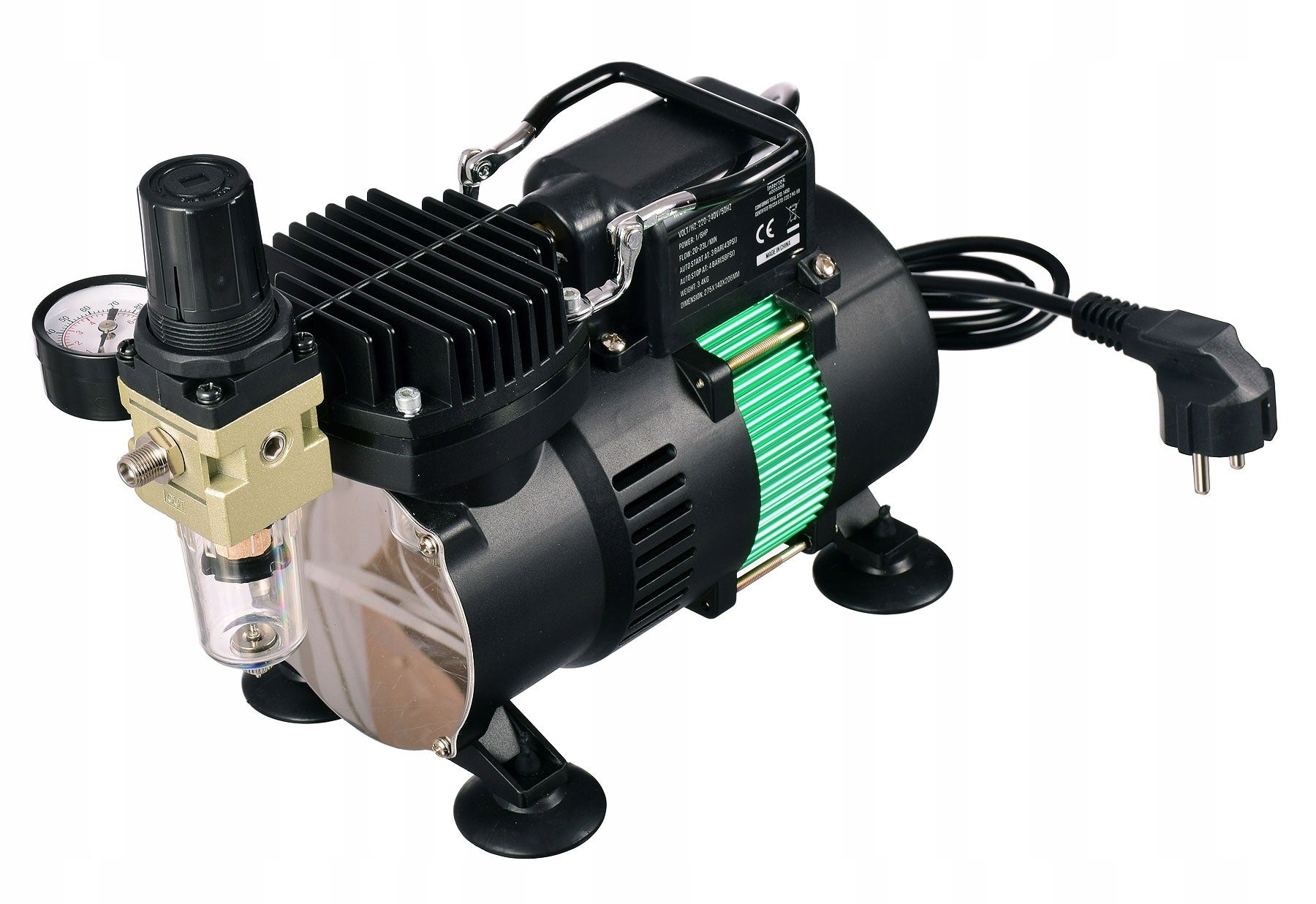 Airbrush kompresor AS-320, 23l/min, Vstup 1/8", dva ventilátory